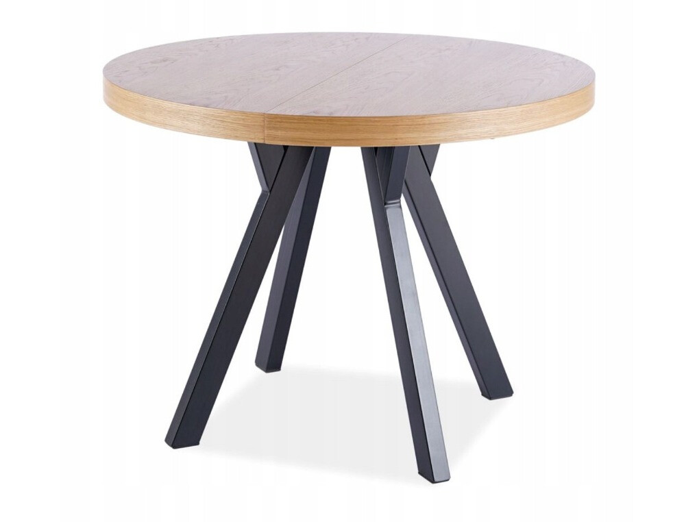 Tafel Detroit 121 (Eiken + Zwart)