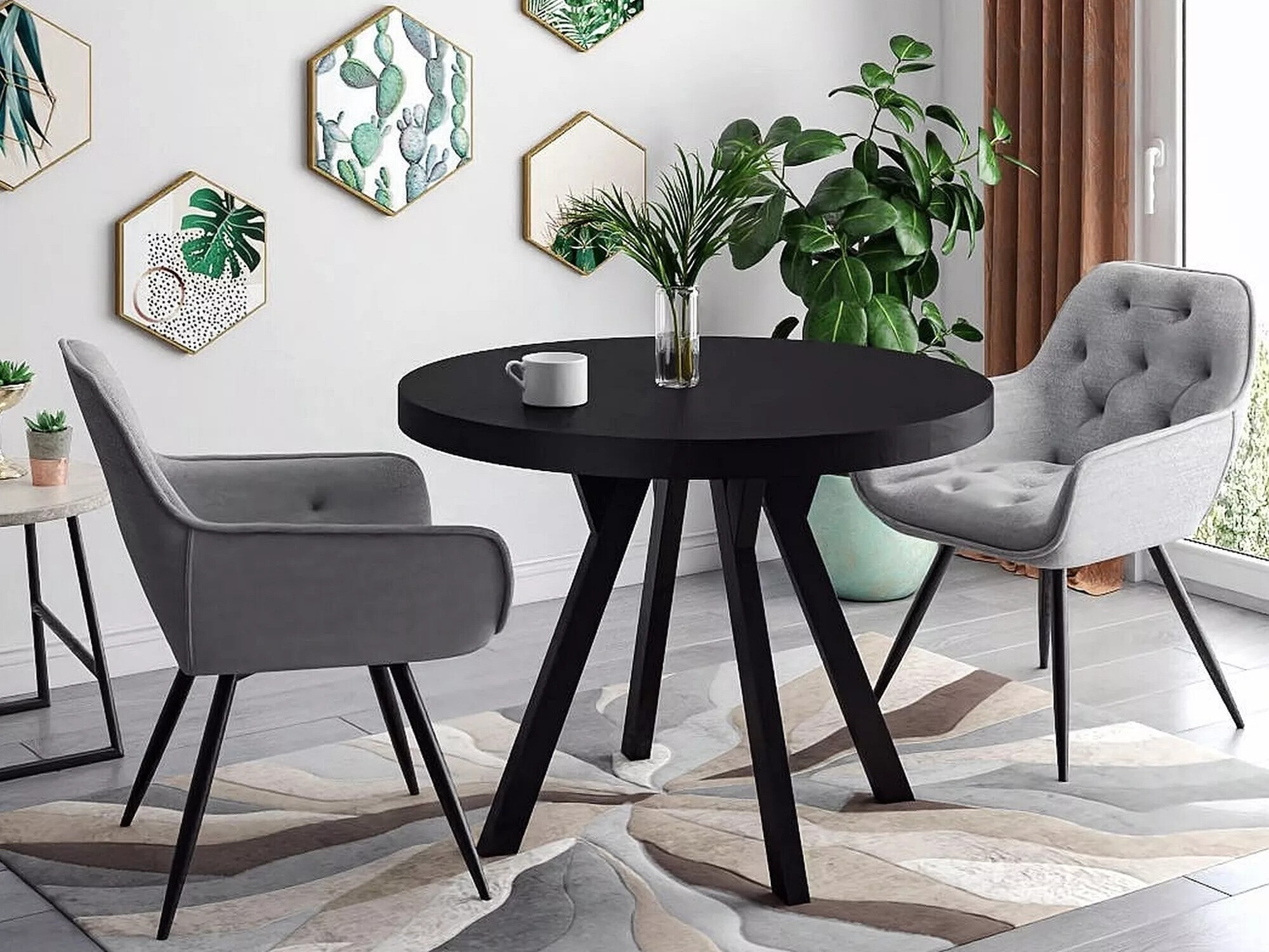 Tafel Detroit 121 (Zwart)