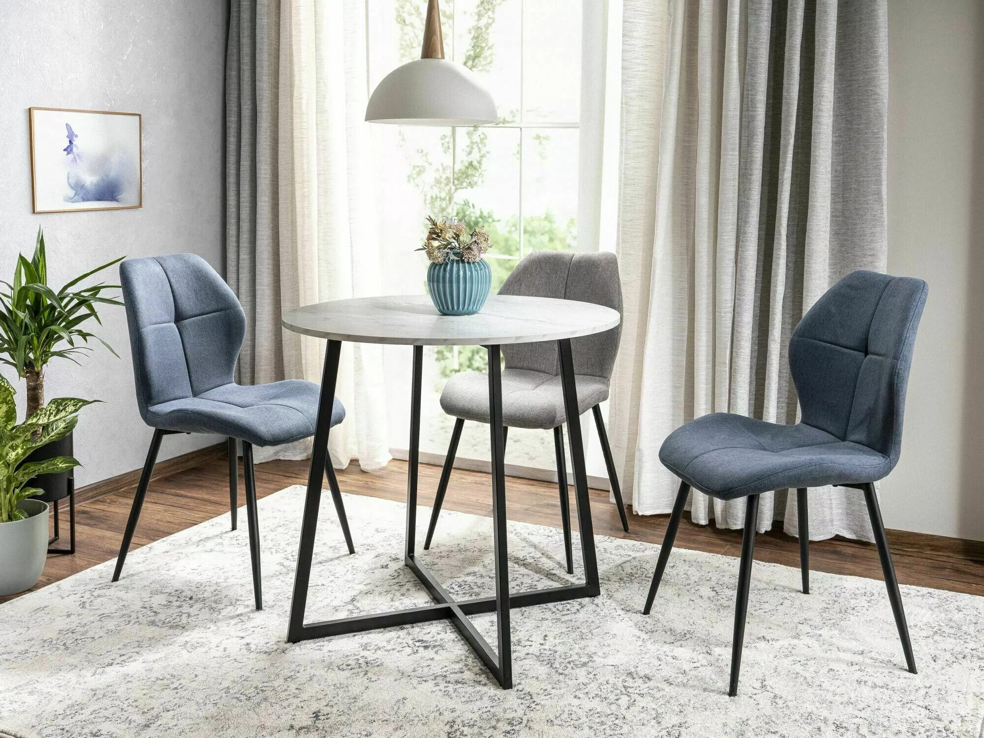 Tafel Detroit 131 (Wit marmer)