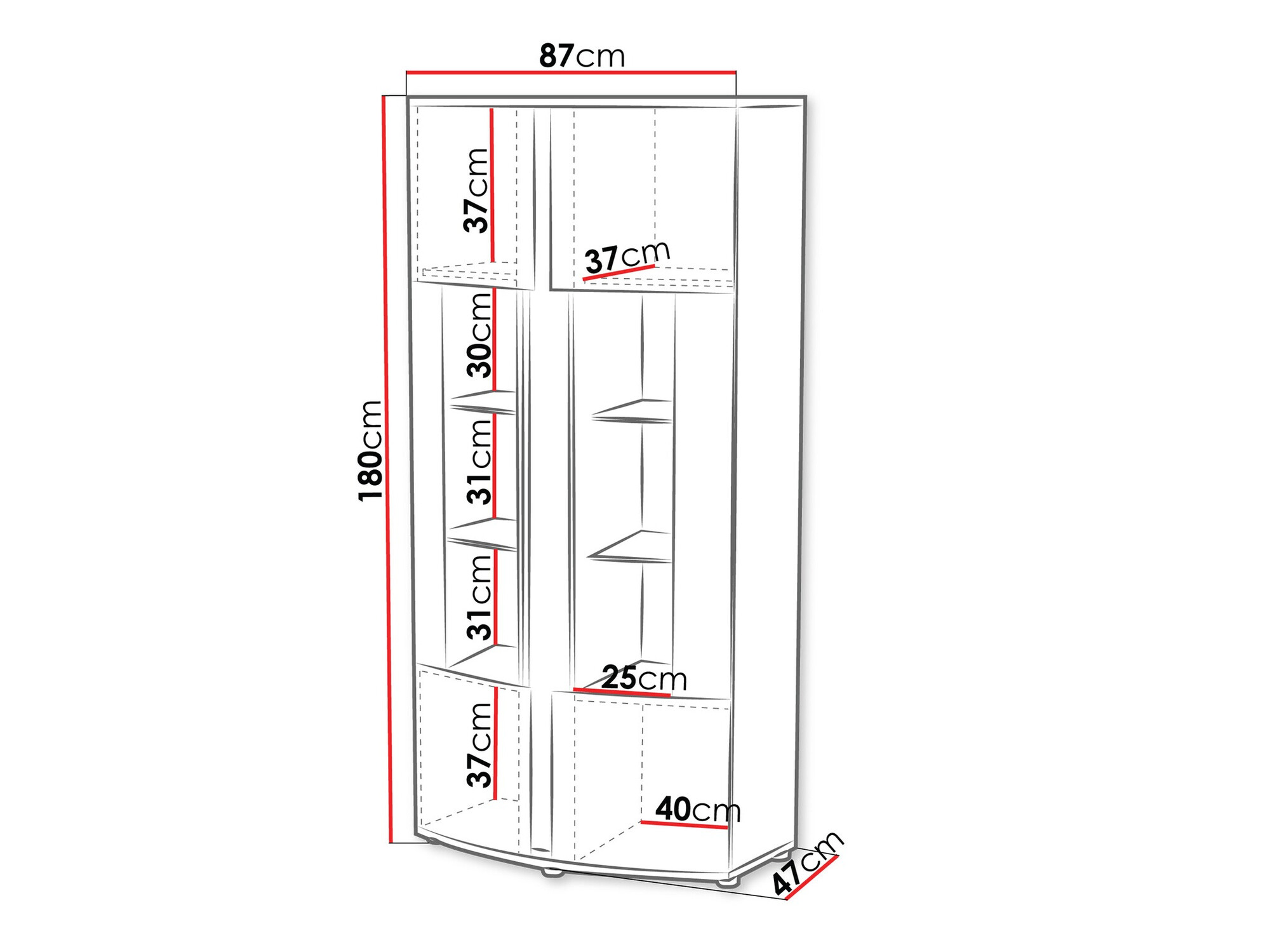 Boekenkast Charlotte 199