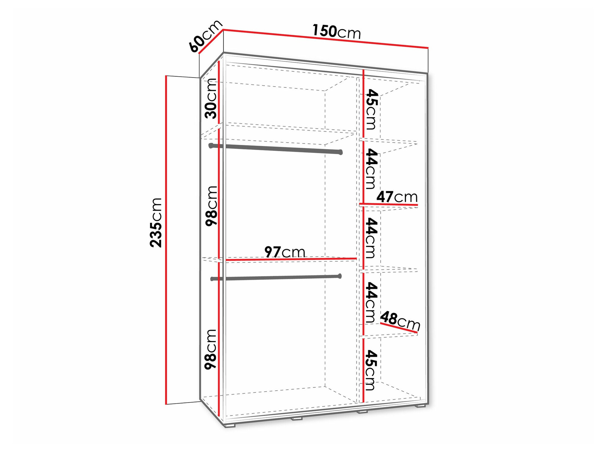 Kledingkast Hartford 494