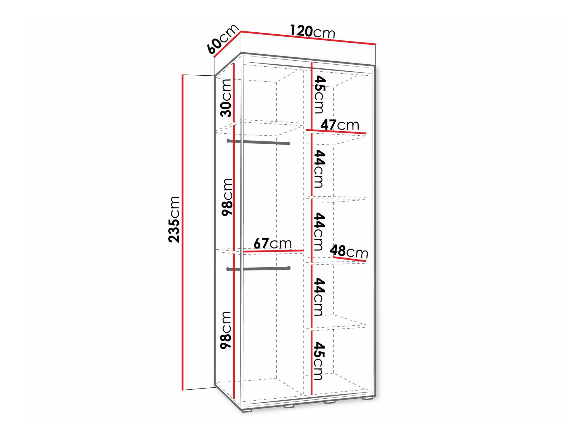 Kledingkast Hartford 495