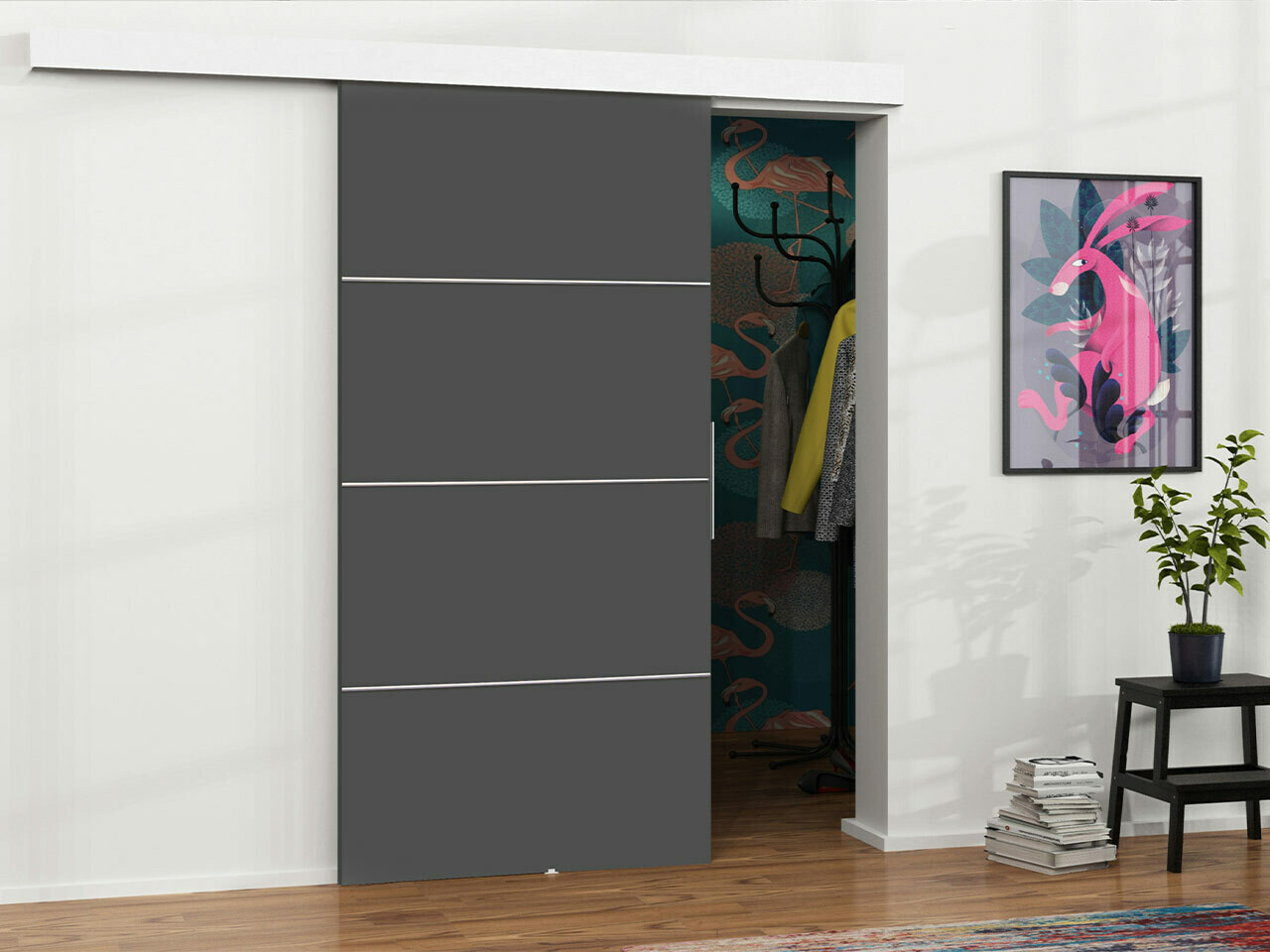 Schuifdeur Dover 144 (Antraciet)