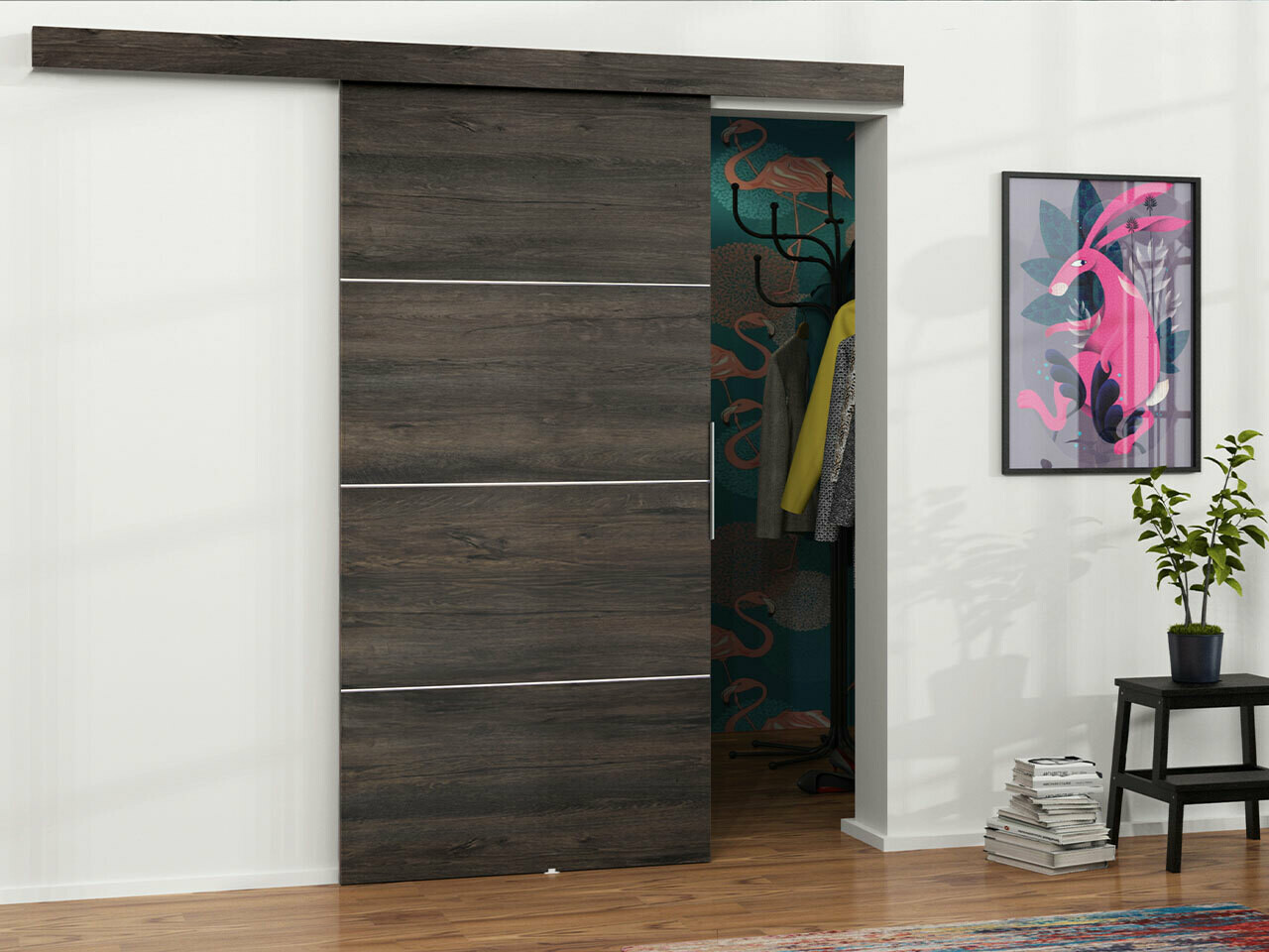 Schuifdeuren Dover 145 (Donker essen)