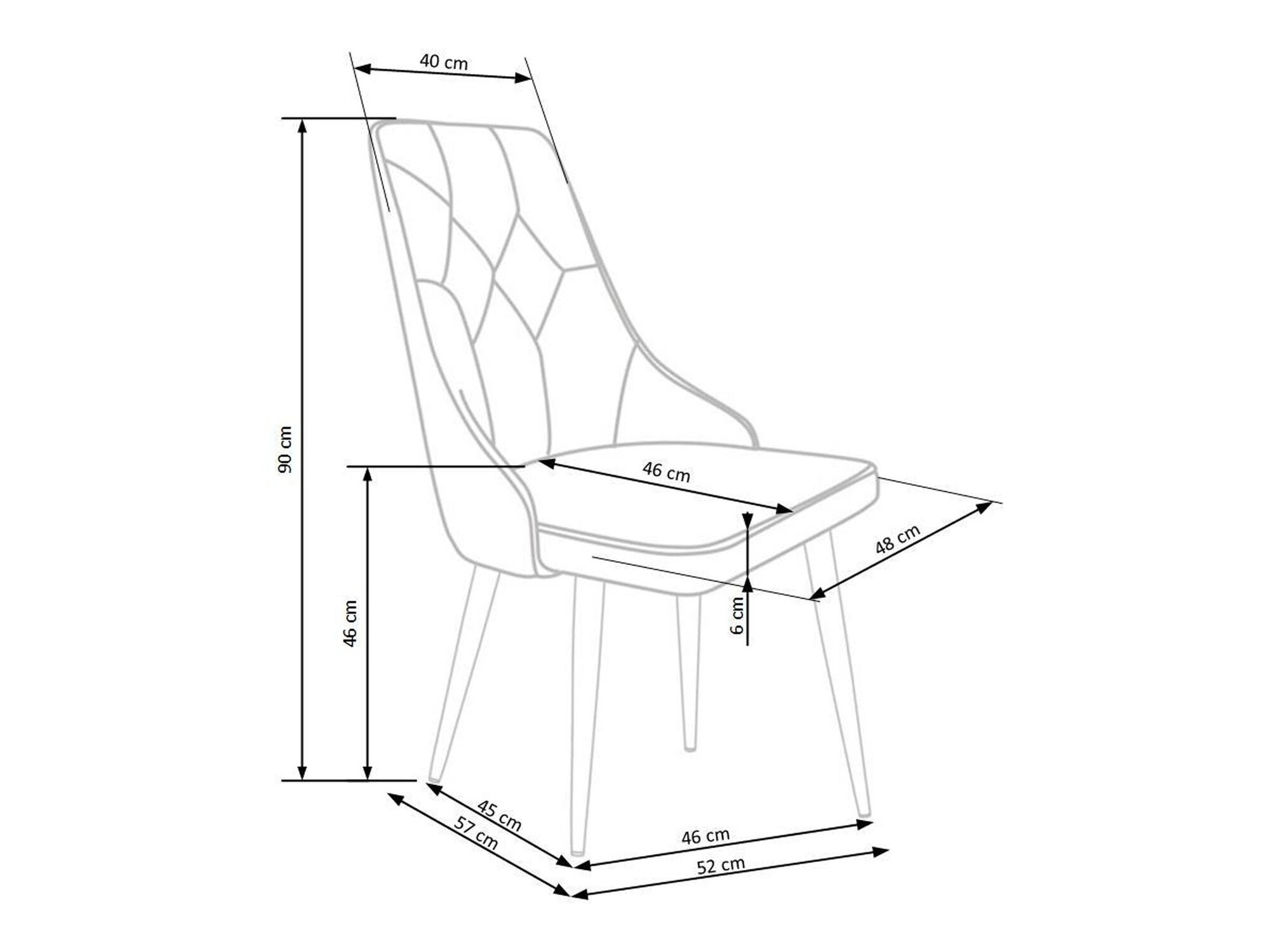 Stoel Houston 873 (Donkerblauw)