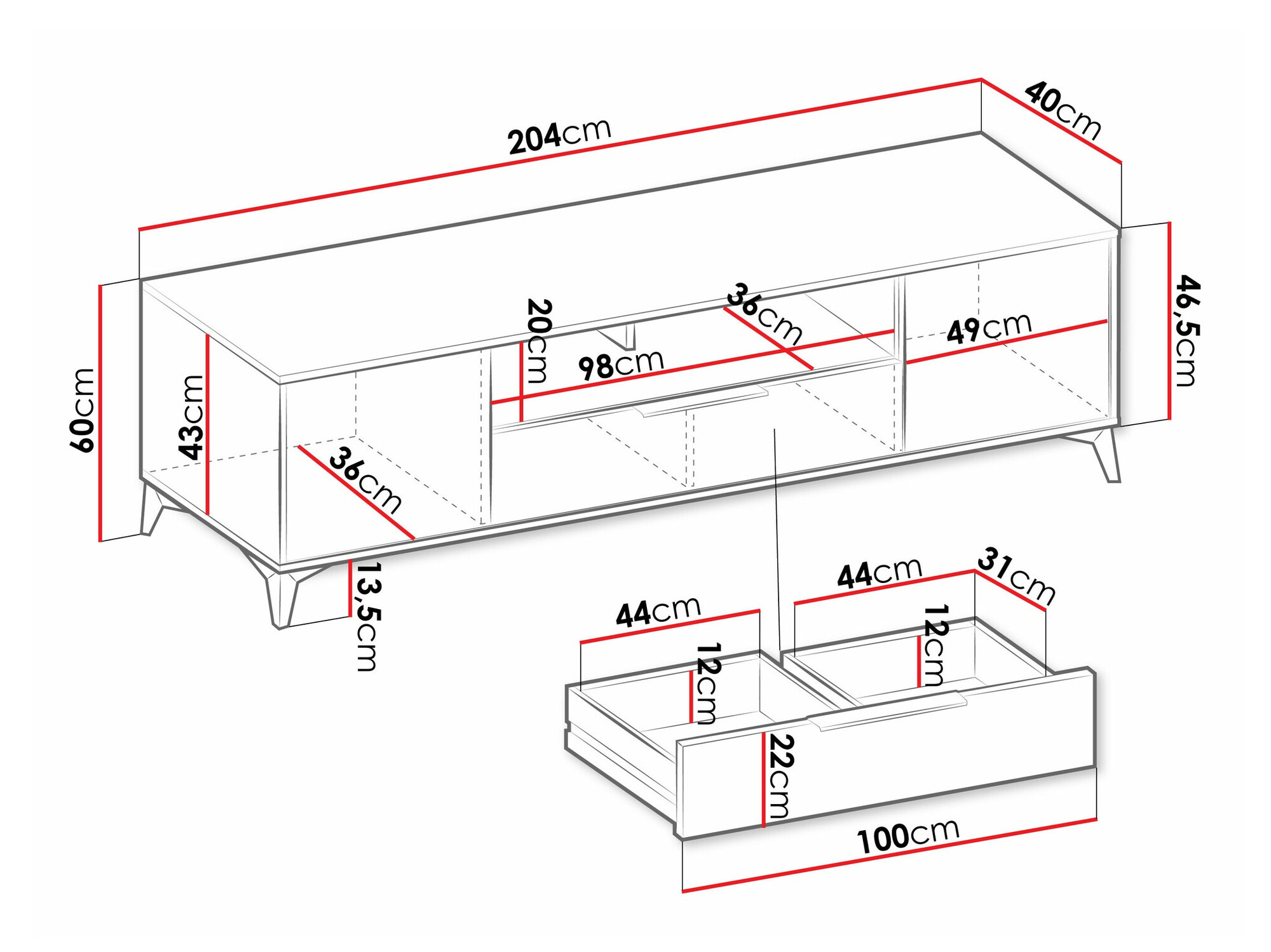 TV-meubel Comfivo Camlue 106