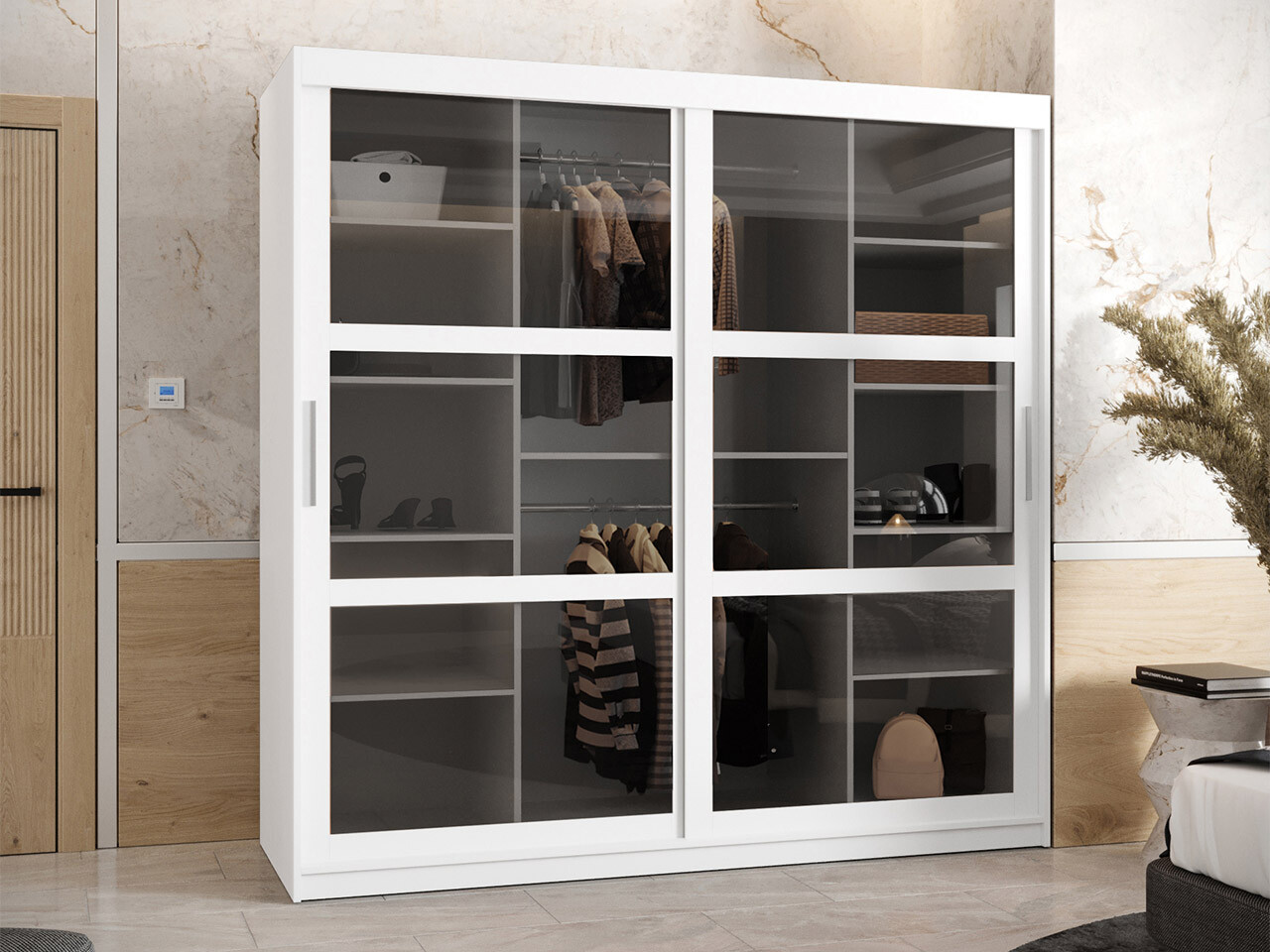 Kledingkast Hartford 481 (Wit)