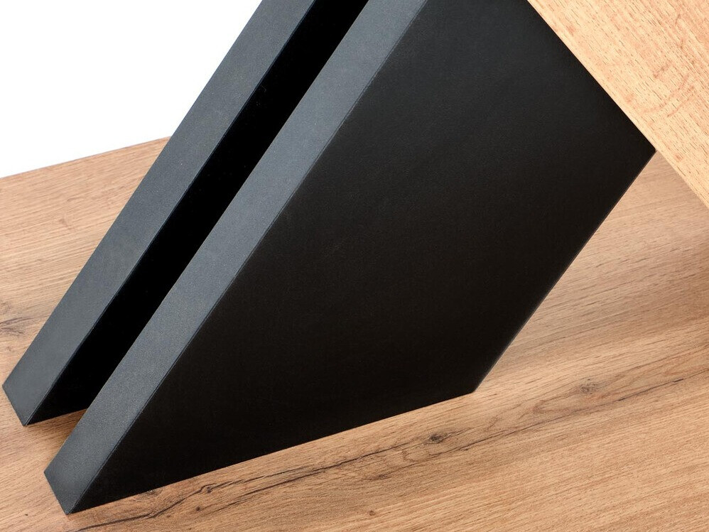 Tafel Houston 1724 (Zwart + Wotan eik)