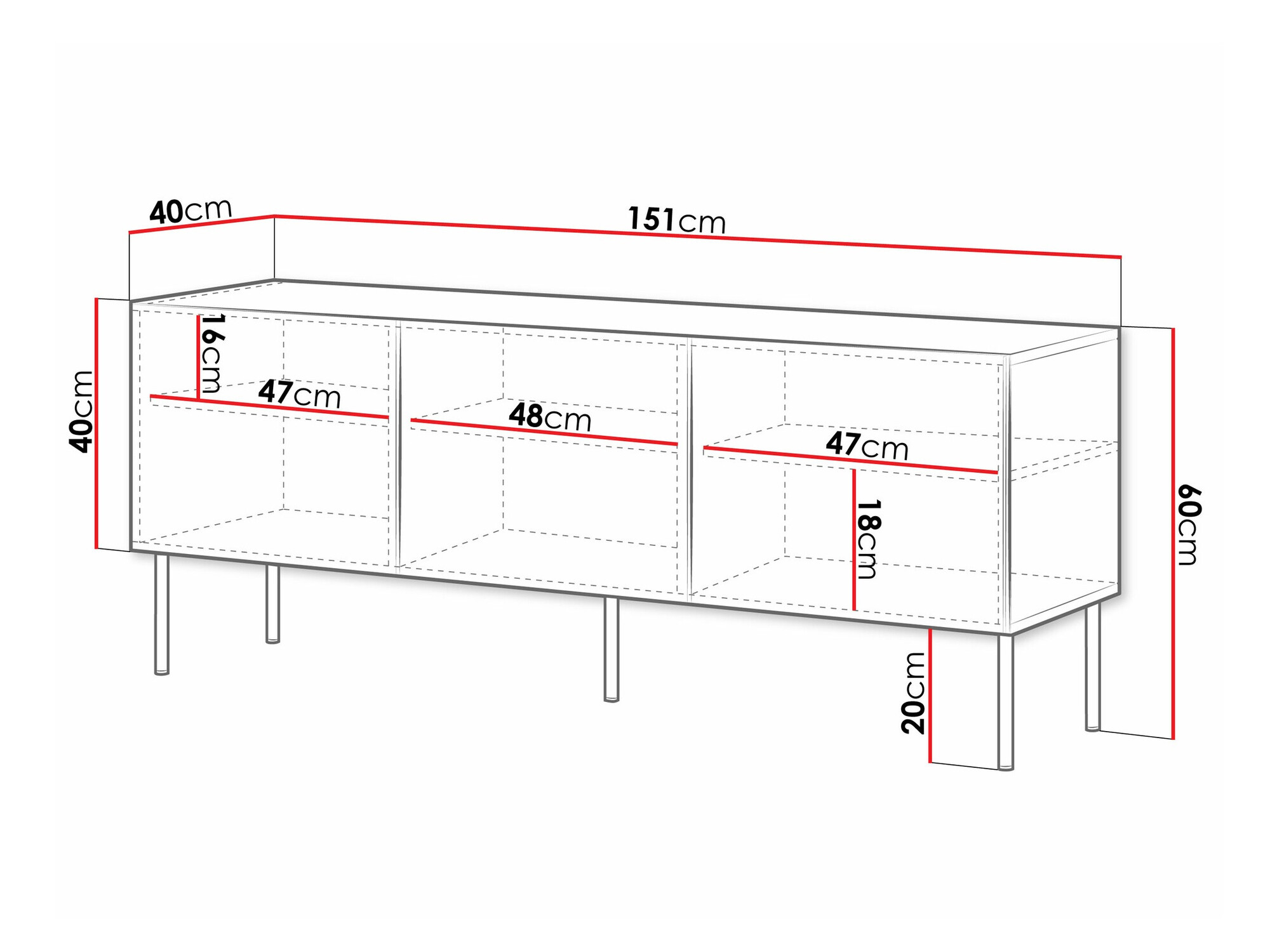 TV-meubel Monciru 102 (Wit)