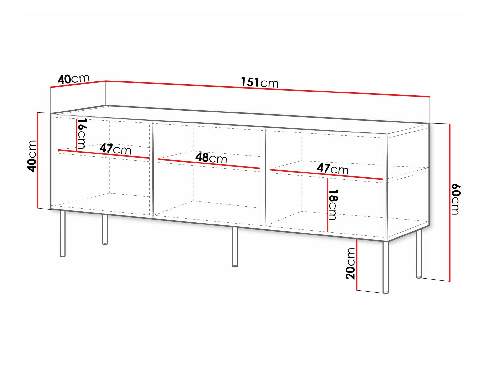 TV-meubel Monciru 102 (Zwart)