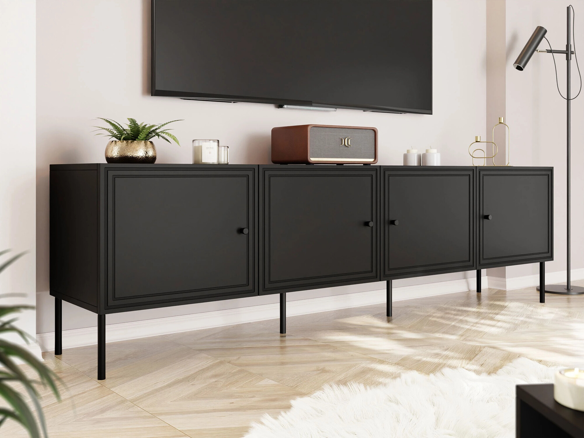 TV-meubel Monciru 103 (Zwart)