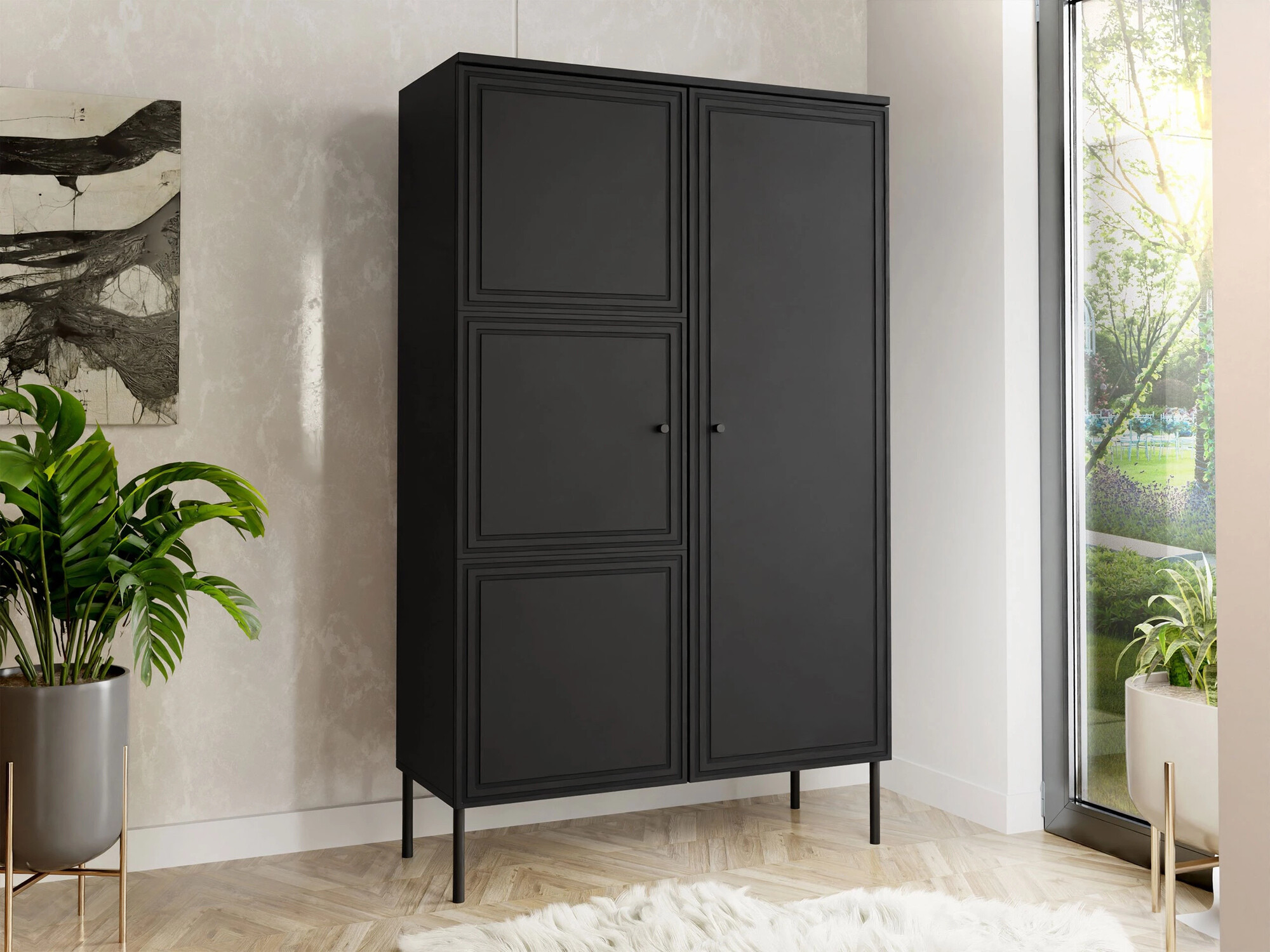 Boekenkast Monciru 105 (Zwart)