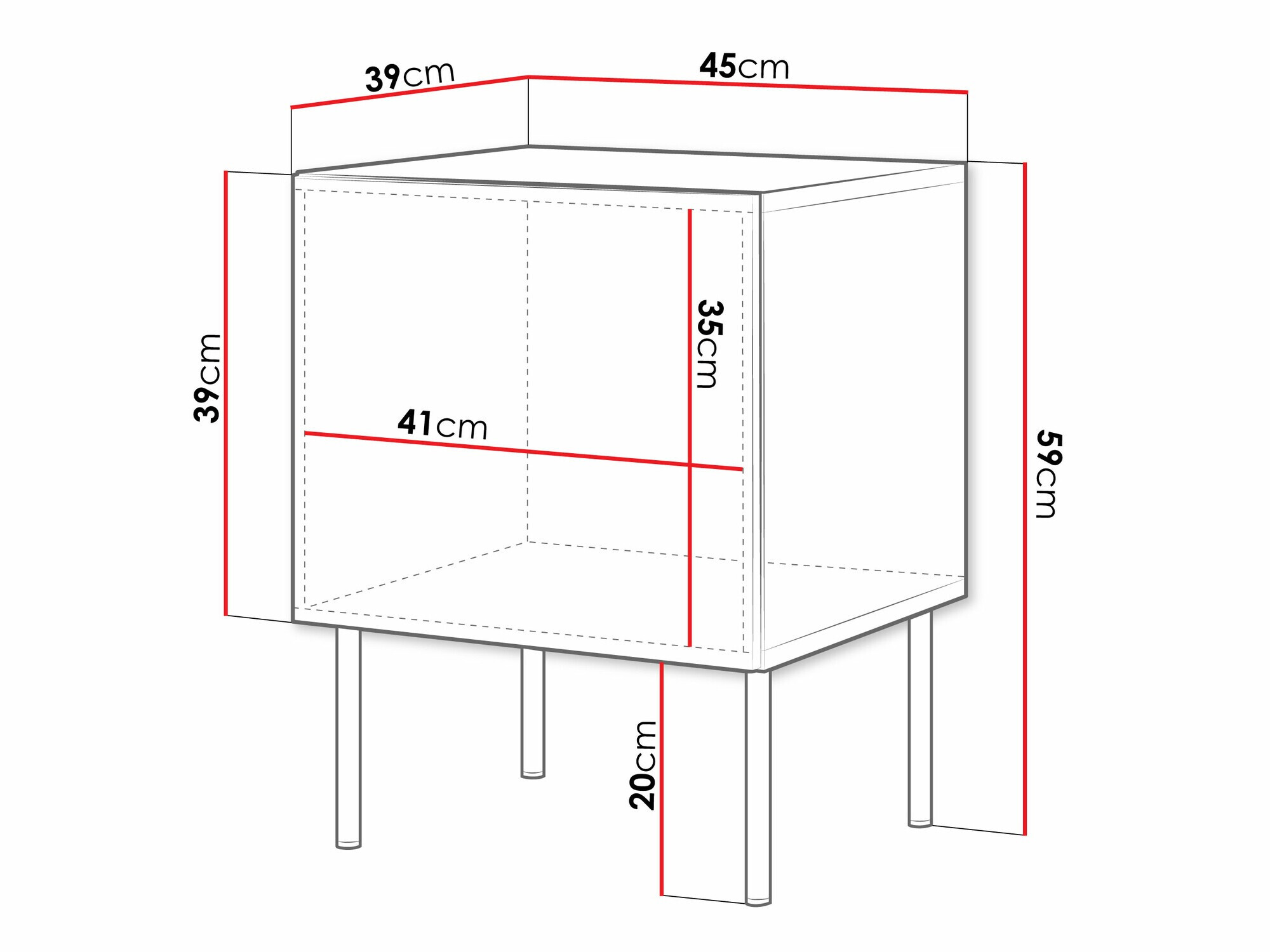 Een set nachtkastjes Monciru 104 (Zwart)