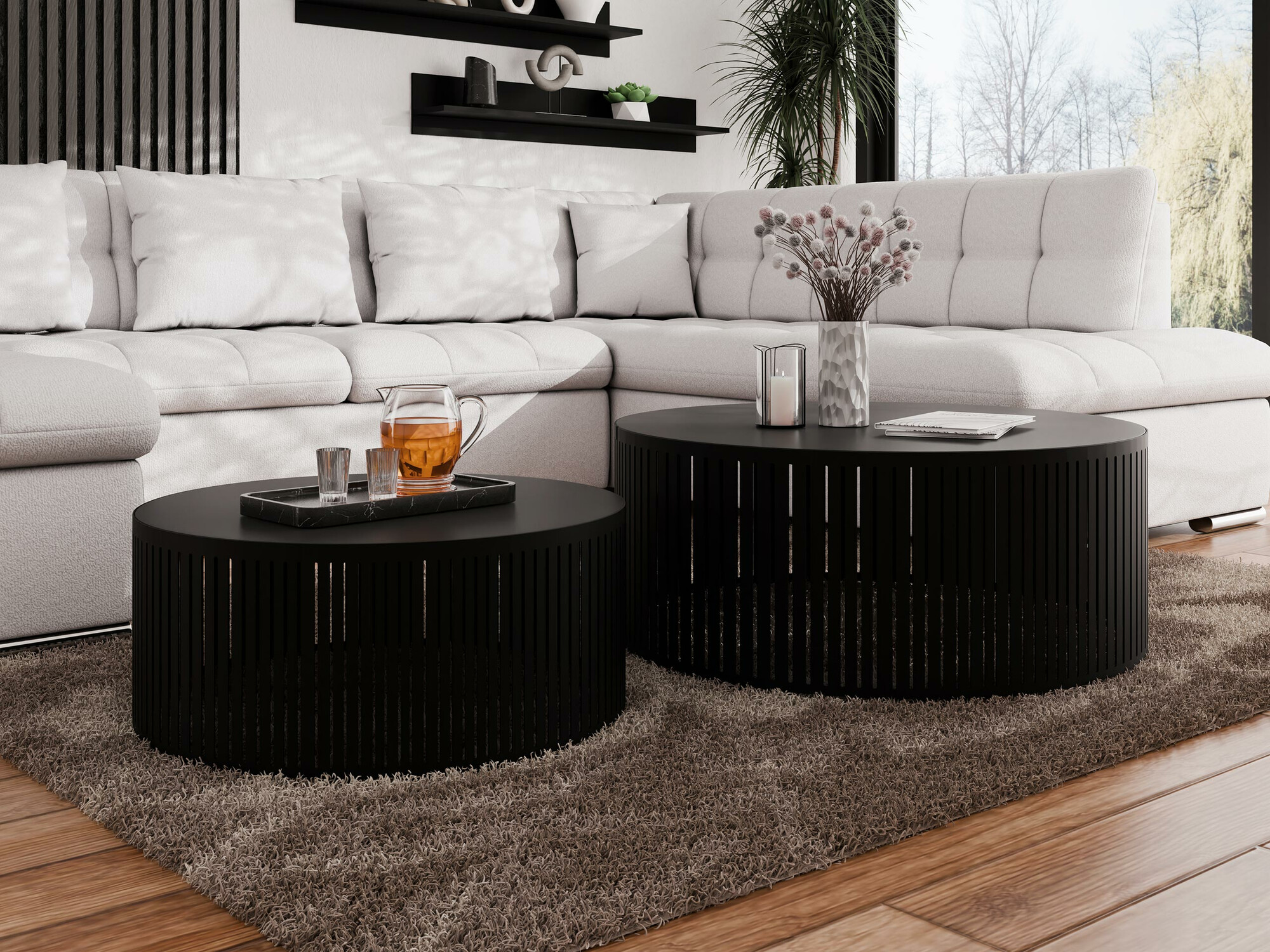 Salontafel set Prunis (Zwart)