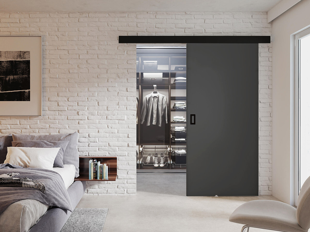 Schuifdeur Dover 170 (Grafiet)