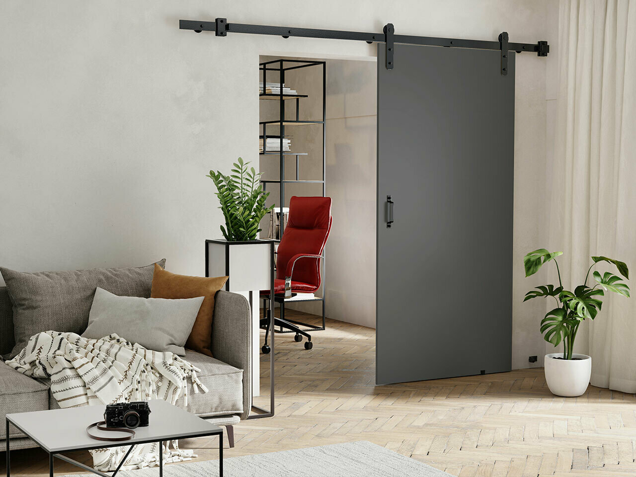 Schuifdeuren Dover 165 (Antraciet)