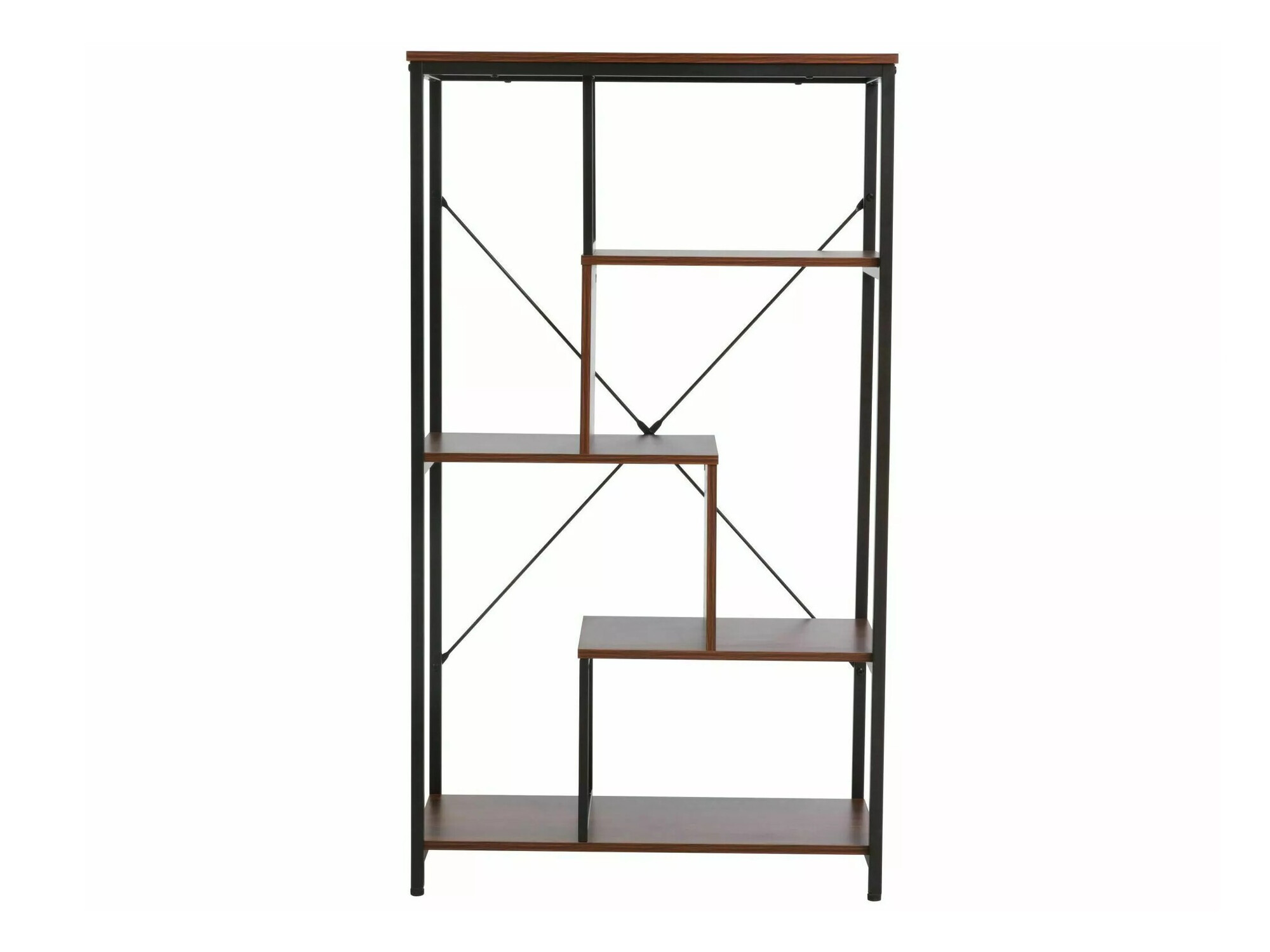 Boekenkast Detroit 235 (Notenhout + Zwart)