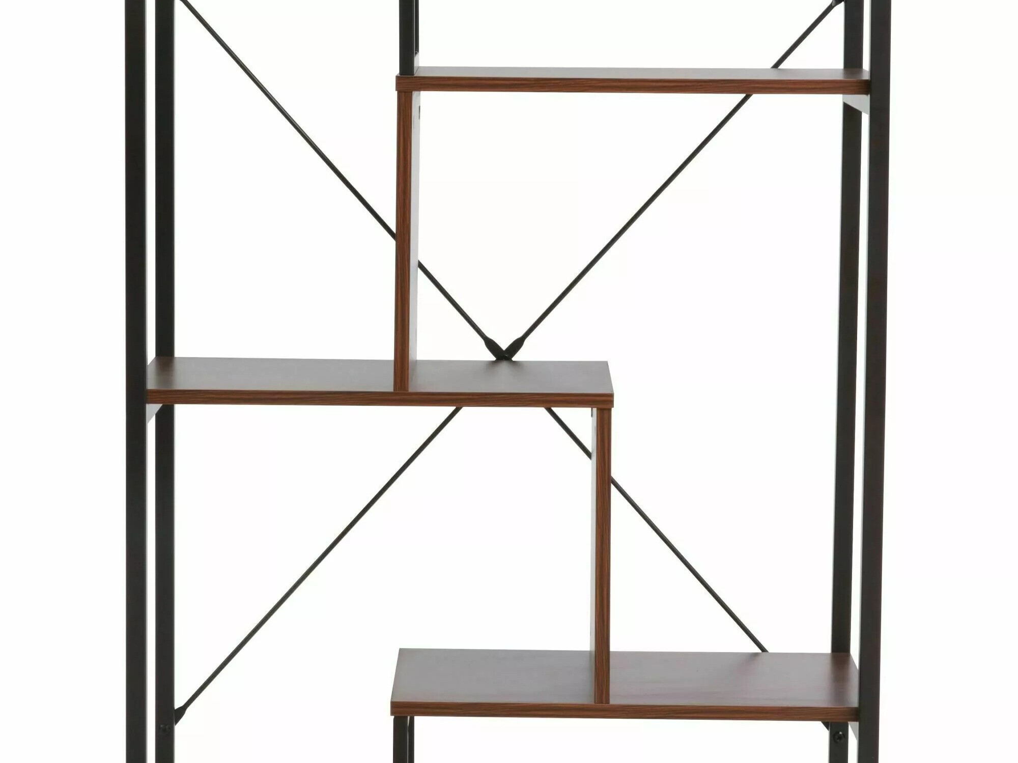 Boekenkast Detroit 235 (Notenhout + Zwart)