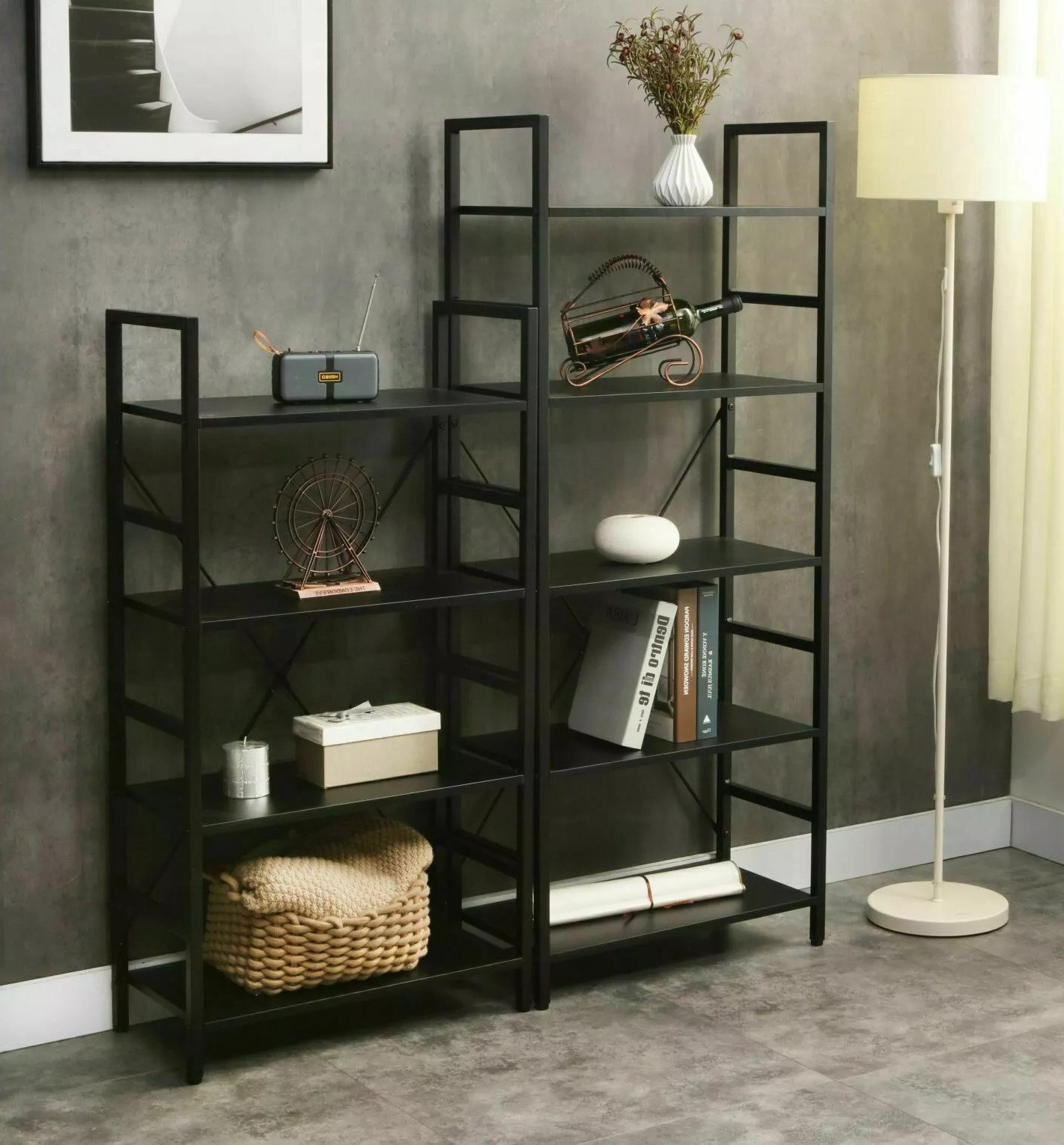 Boekenkast Detroit 427 (Zwart)