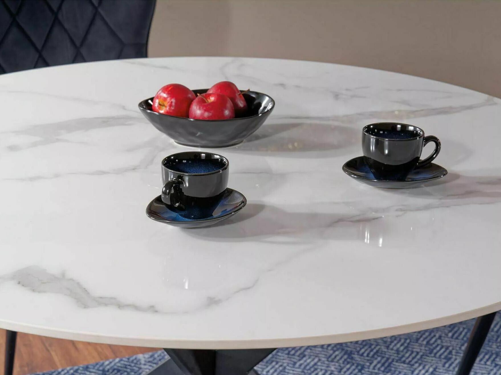 Tafel Detroit 256 (Wit marmer)