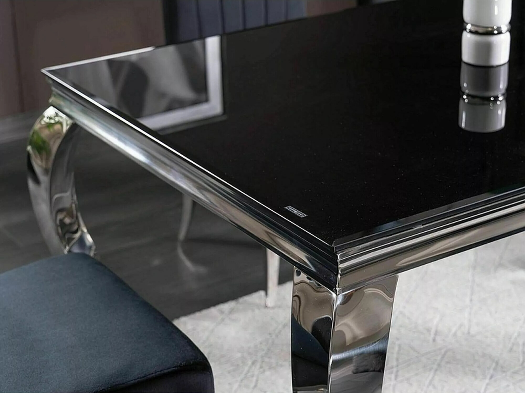 Tafel Detroit 323 (Zwart + Zilver)