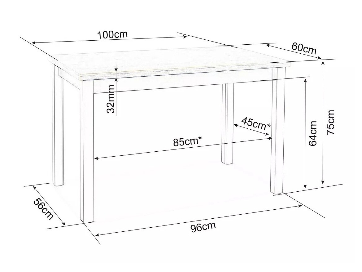 Tafel Detroit 349 (Artisan eiken + Zwart)