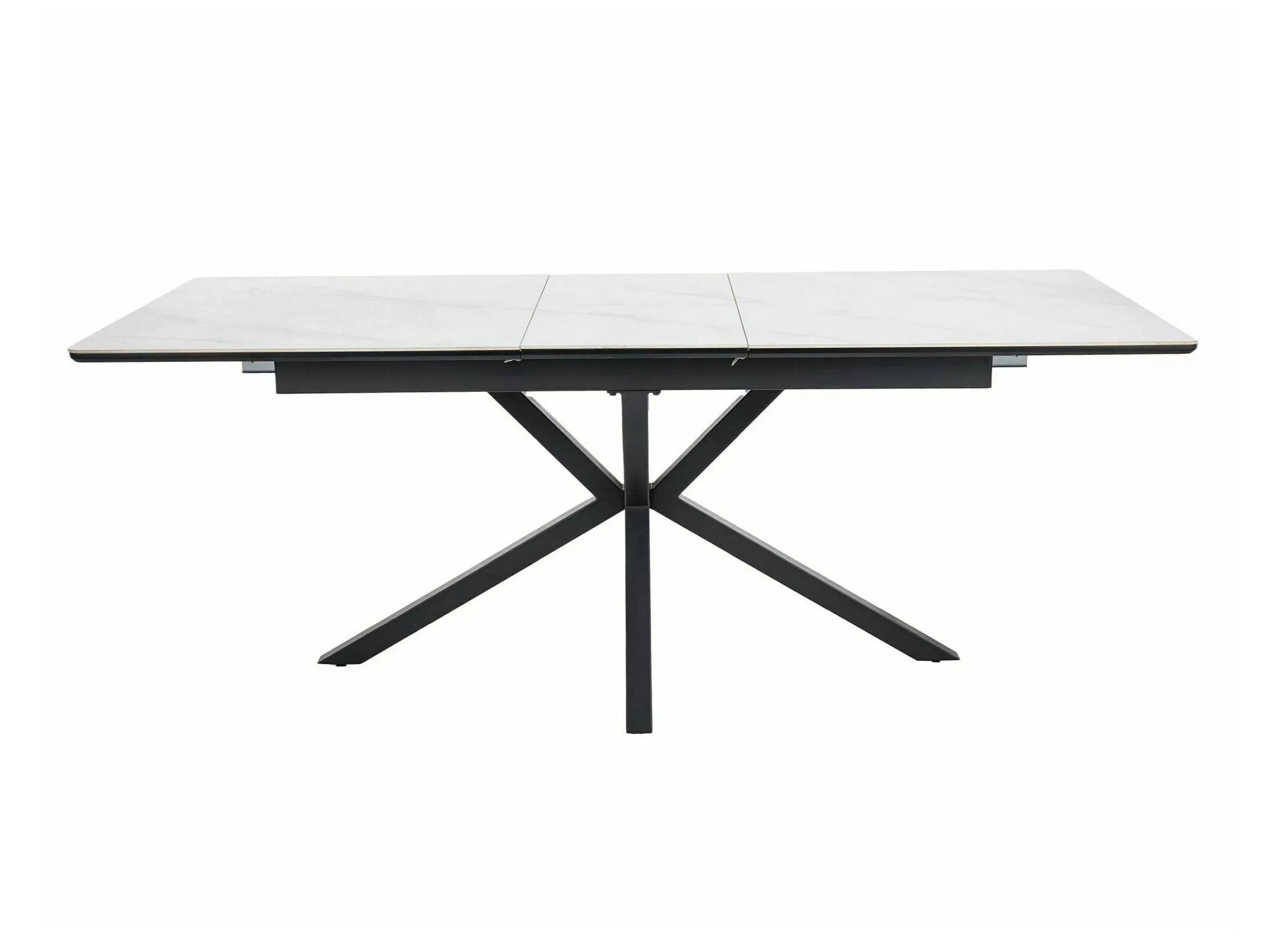 Tafel Detroit 374 (Wit marmer + Zwart)