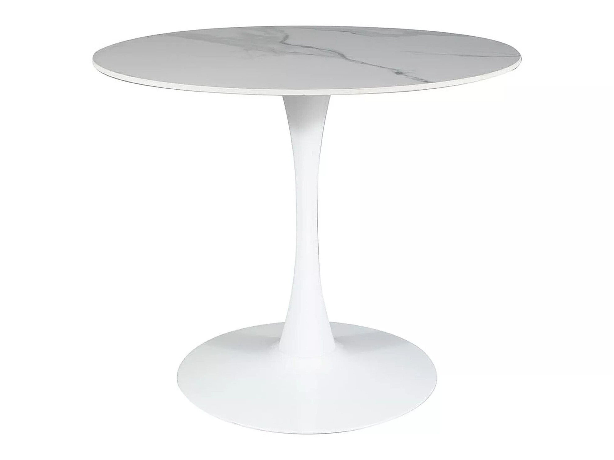 Tafel Detroit 378 (Wit marmer + Wit)