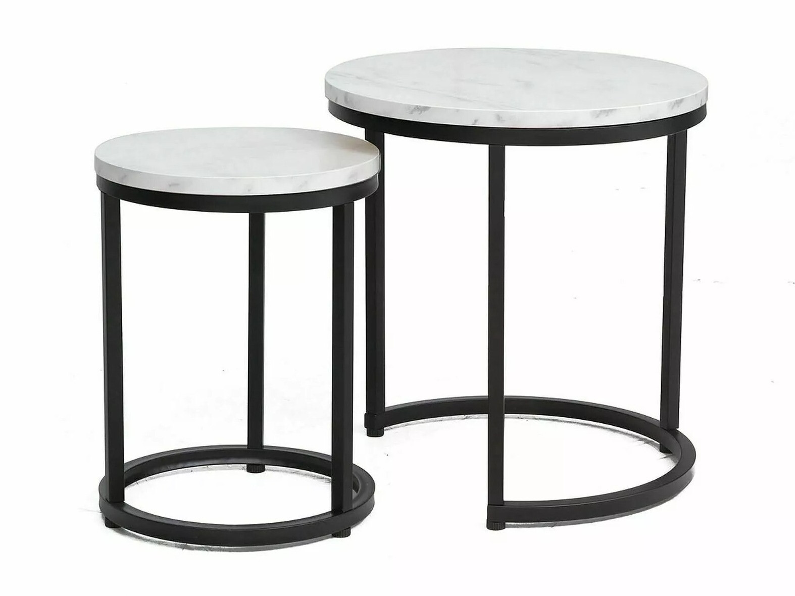 Salontafel set Detroit 398 (Wit marmer)