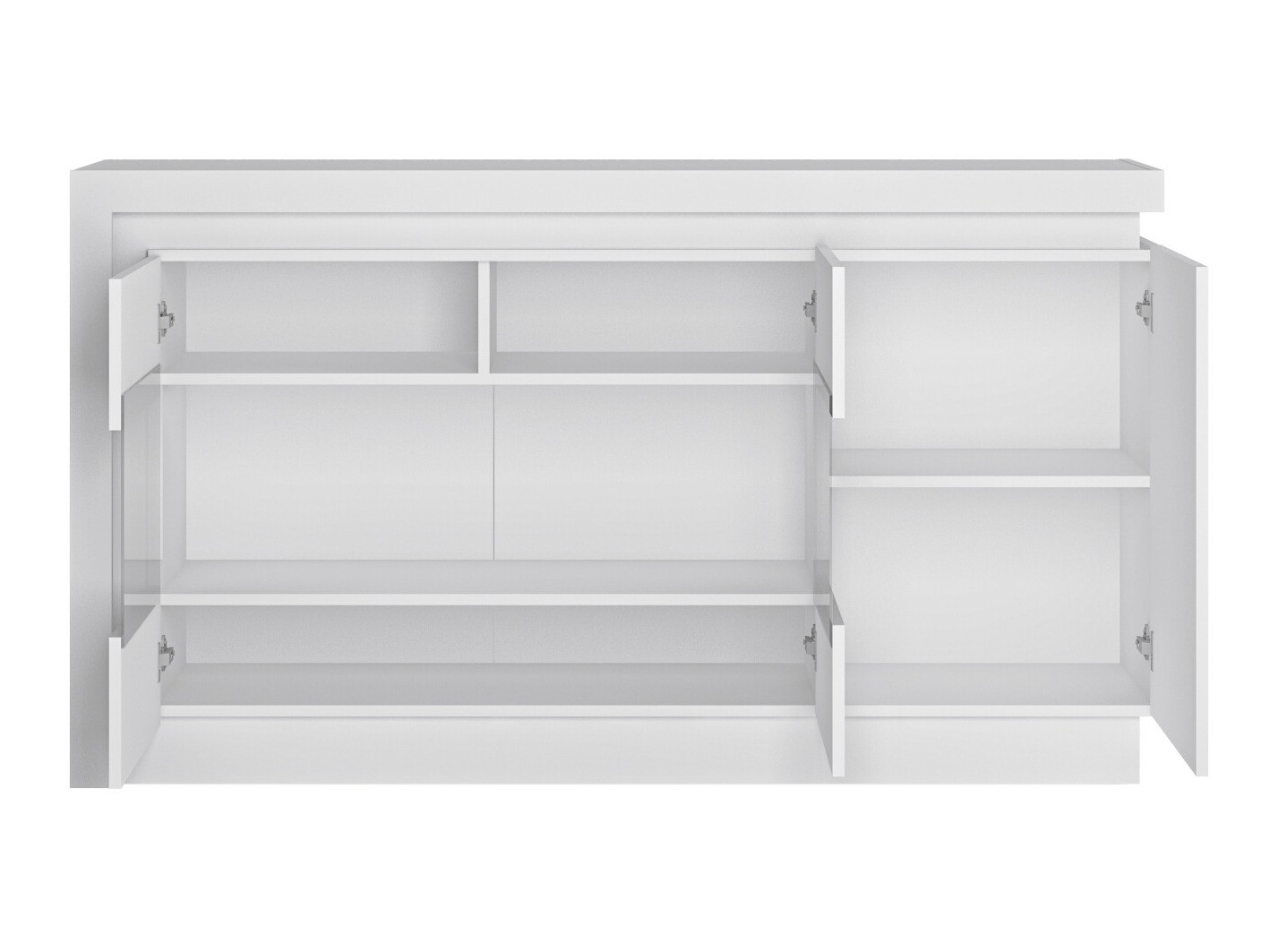 Dressoir Feldeli 104 (Wit + Glanzend wit)