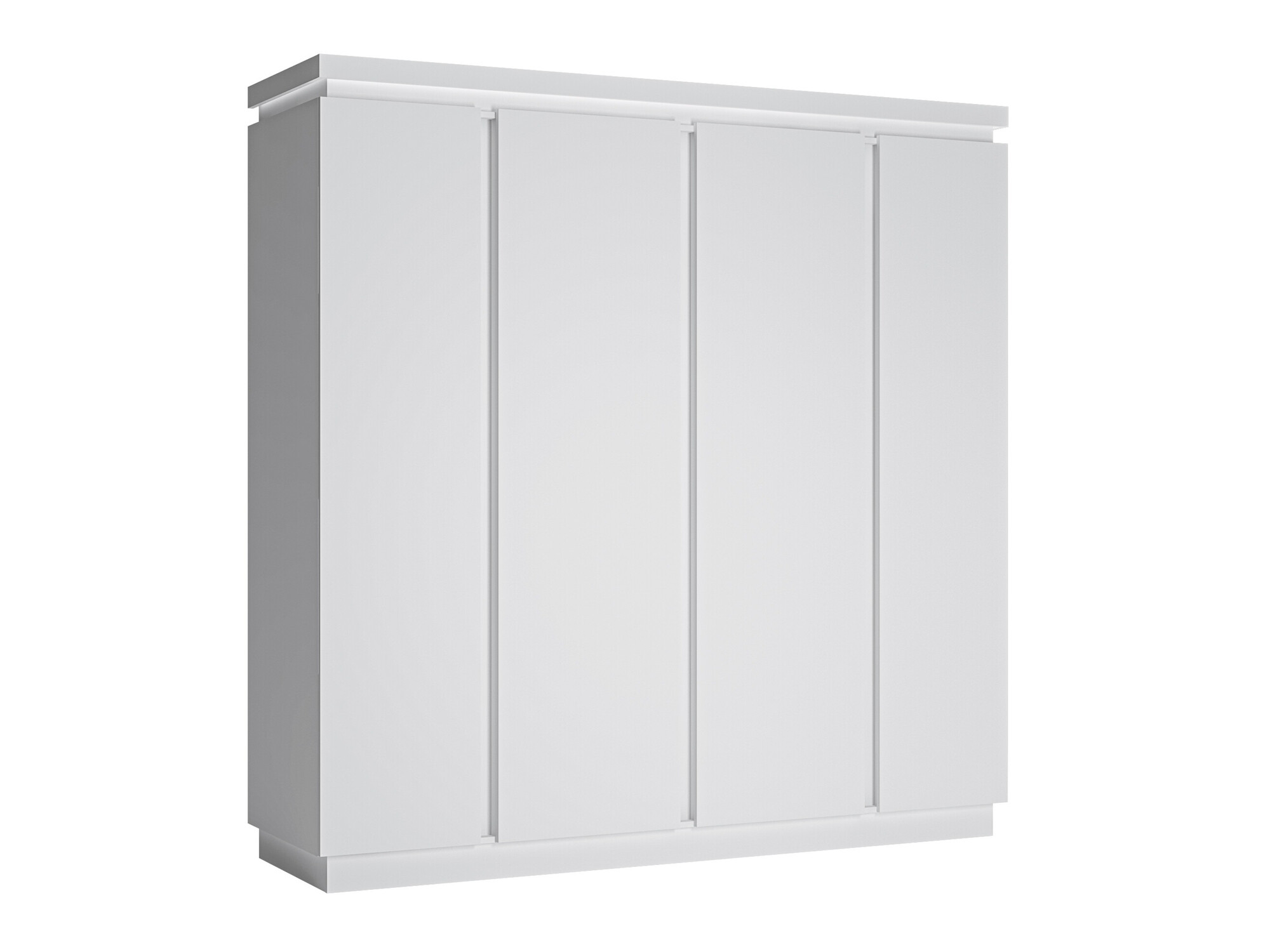 Kledingkast Feldeli 116 (Wit + Glanzend wit)