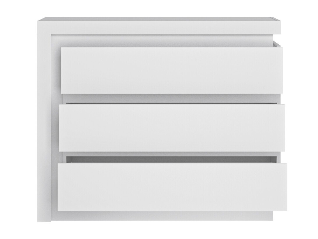 Ladekast Feldeli 108 (Wit + Glanzend wit)