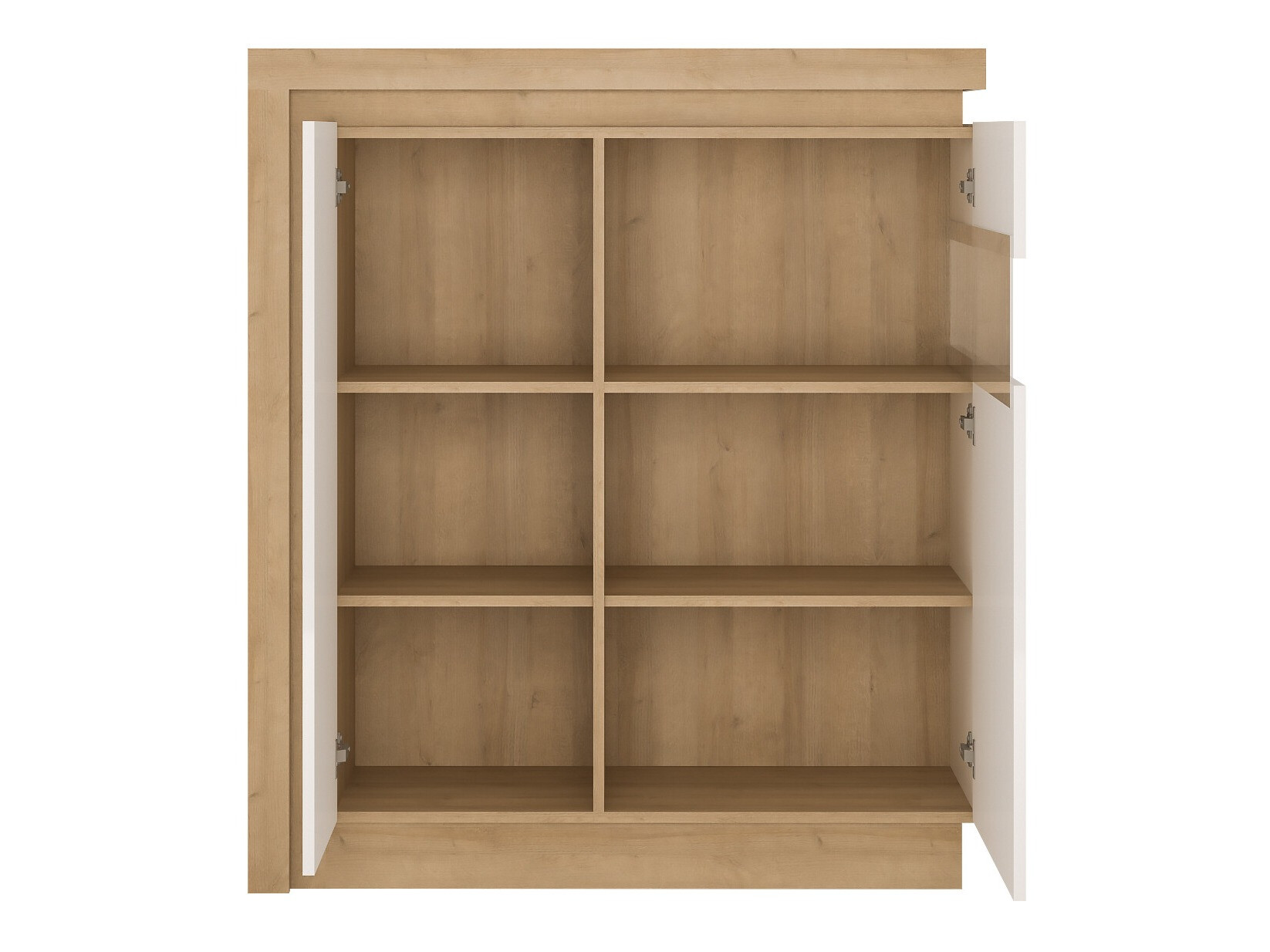 Dressoir Feldeli 112 (Riviera eiken + Glanzend wit)