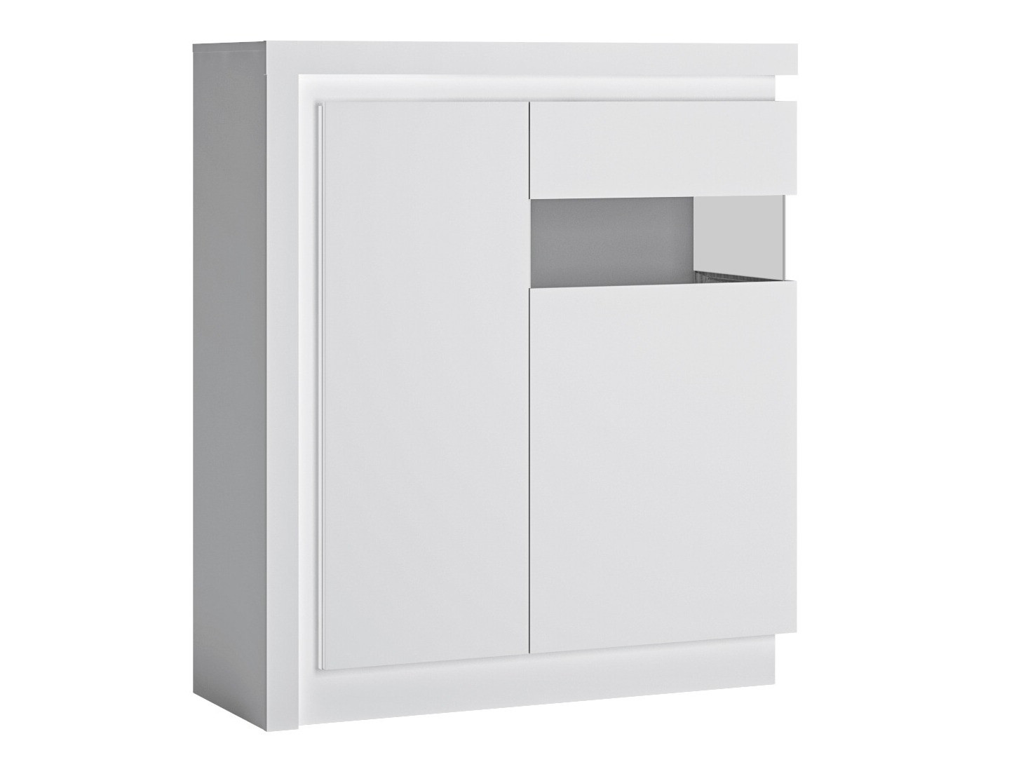 Dressoir Feldeli 112 (Wit + Glanzend wit)