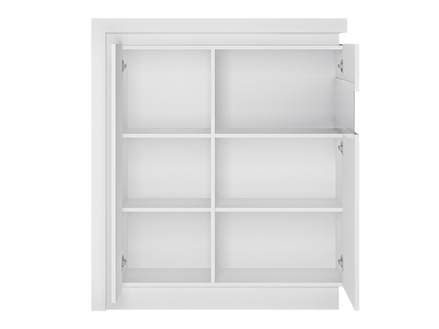 Dressoir Feldeli 112 (Wit + Glanzend wit)