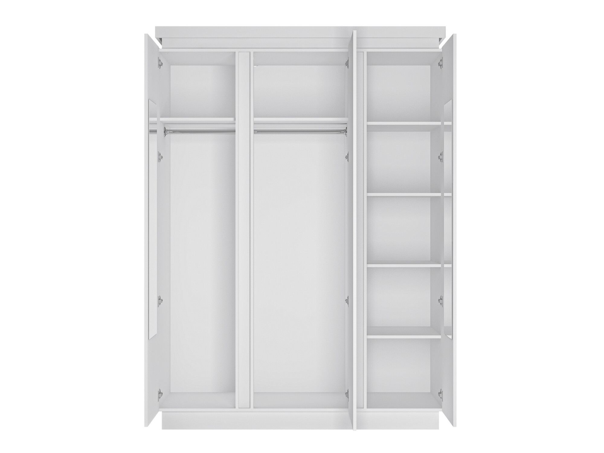 Kledingkast Feldeli 115 (Wit + Glanzend wit)