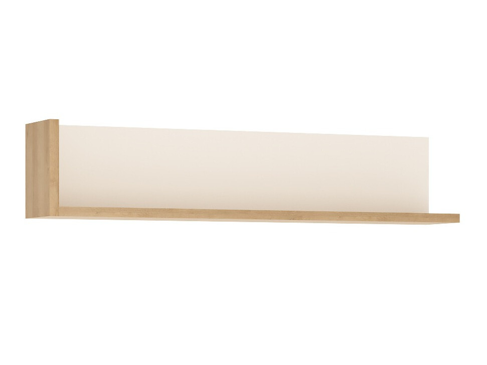 Wandplank Feldeli 107 (Riviera eiken + Glanzend wit)