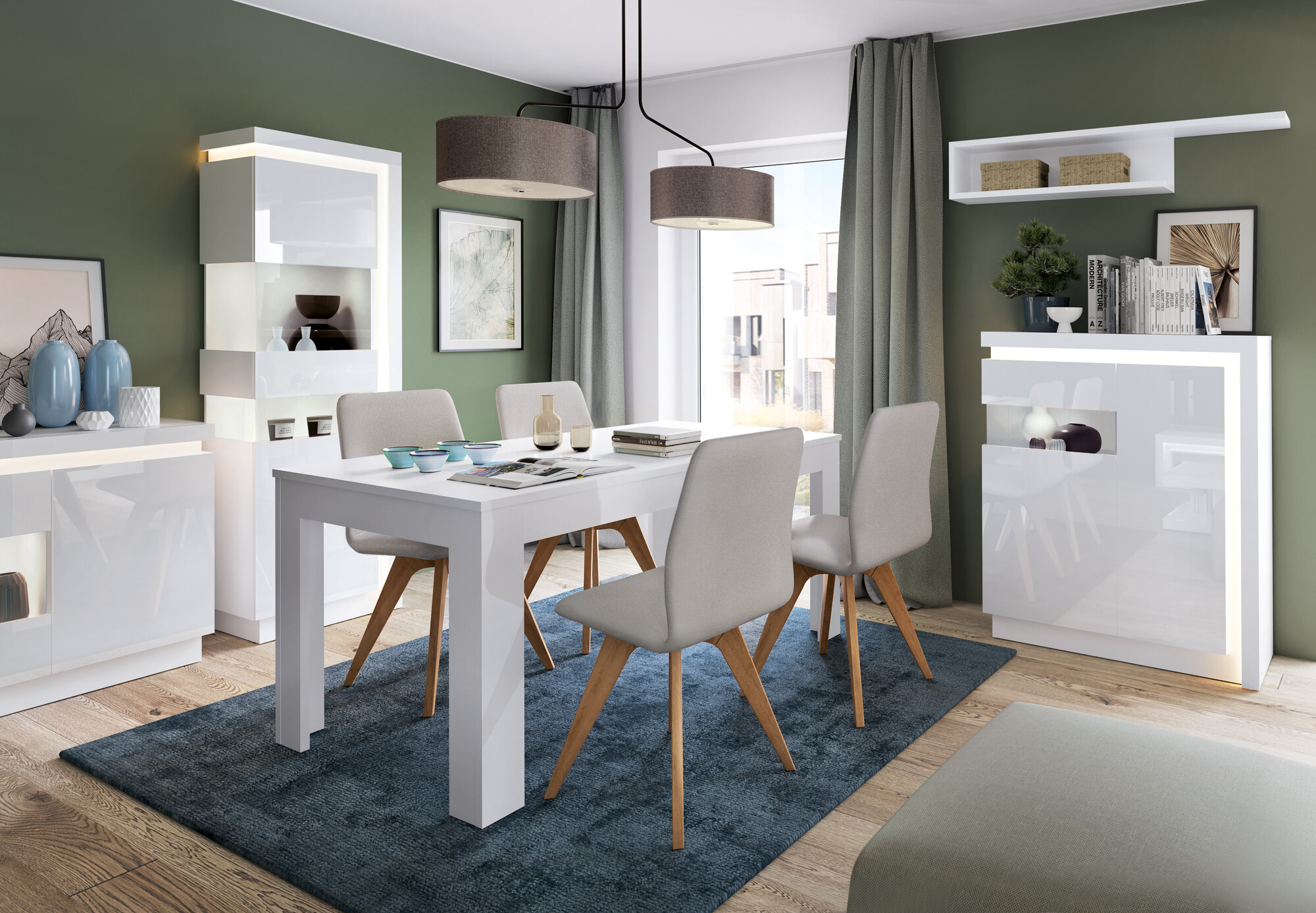 Wandplank Feldeli 109 (Wit + Glanzend wit)