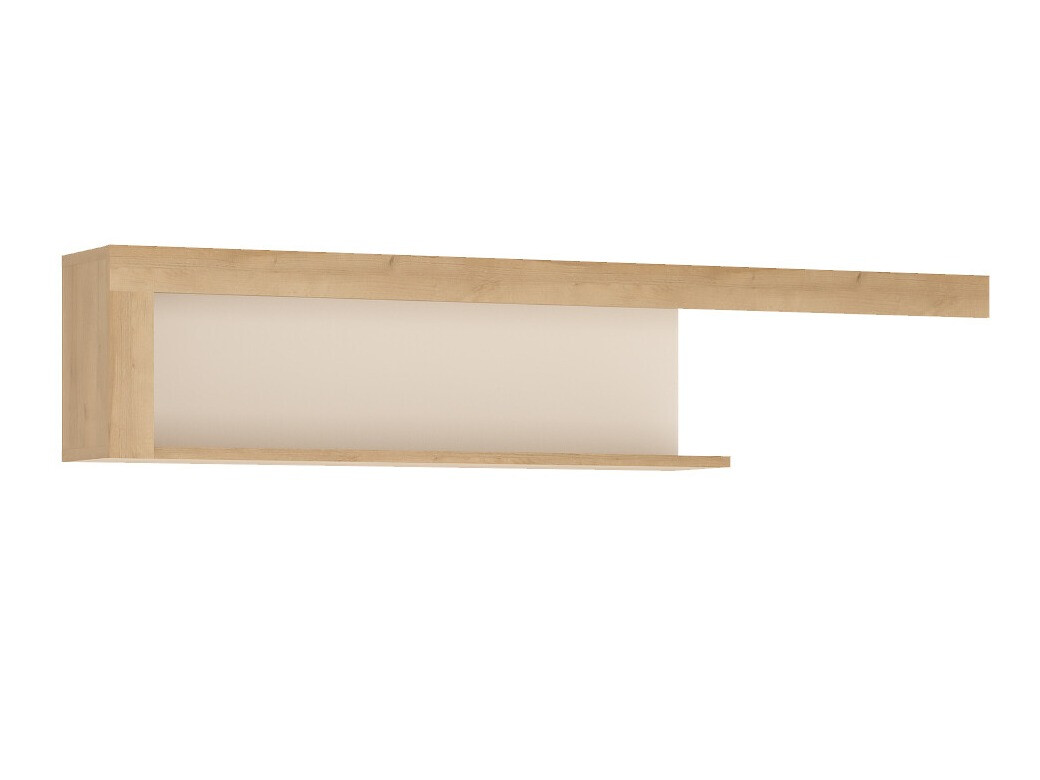 Wandplank Feldeli 114 (Riviera eiken + Glanzend wit)