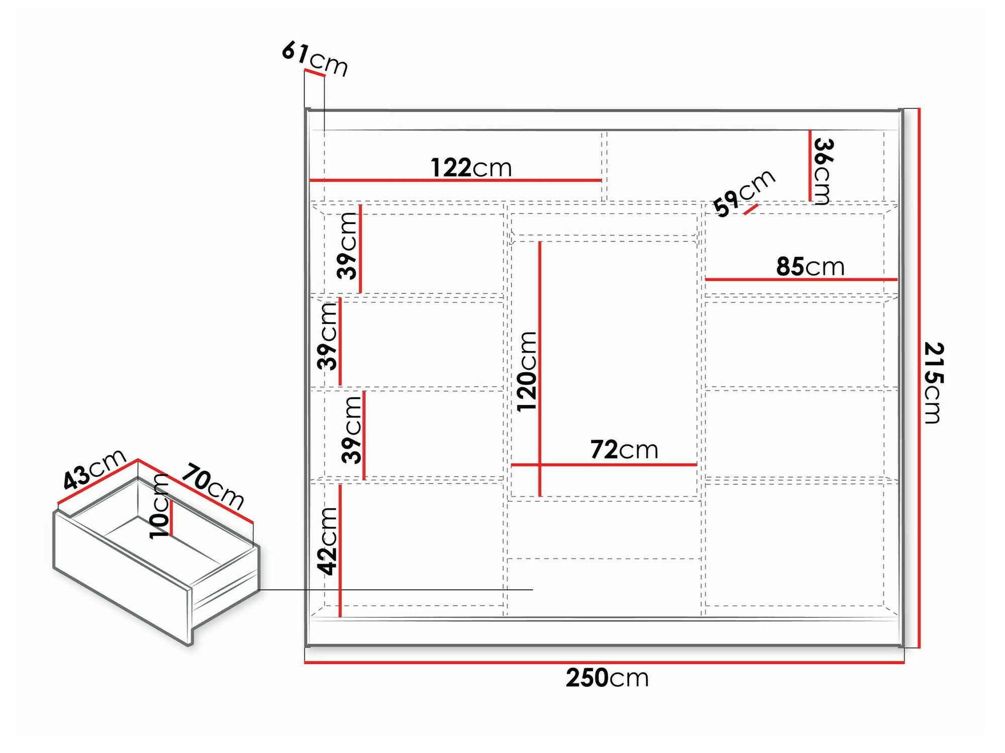 Kledingkast Honolulu 234