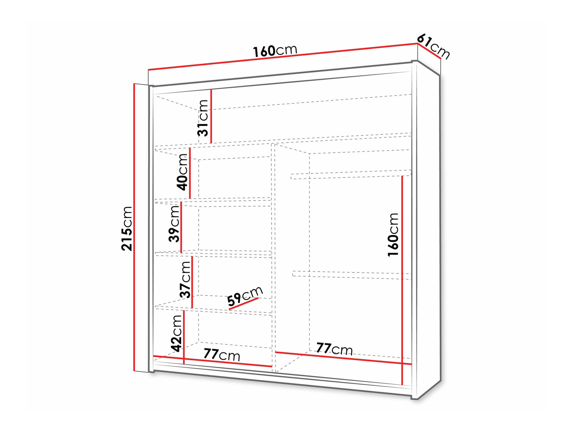Kledingkast Honolulu 235