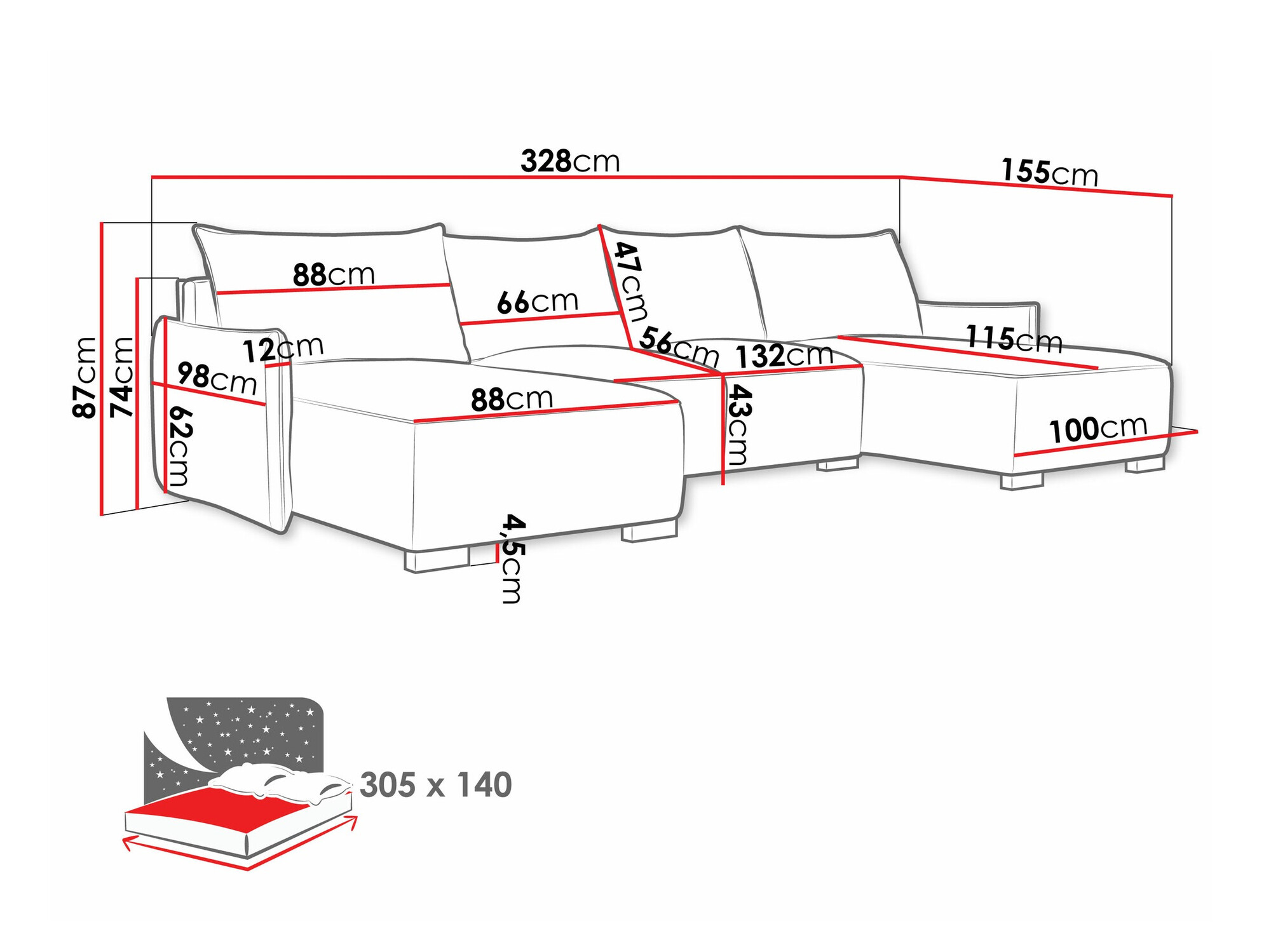 Hoekbank Columbus 218 (Soul 20)