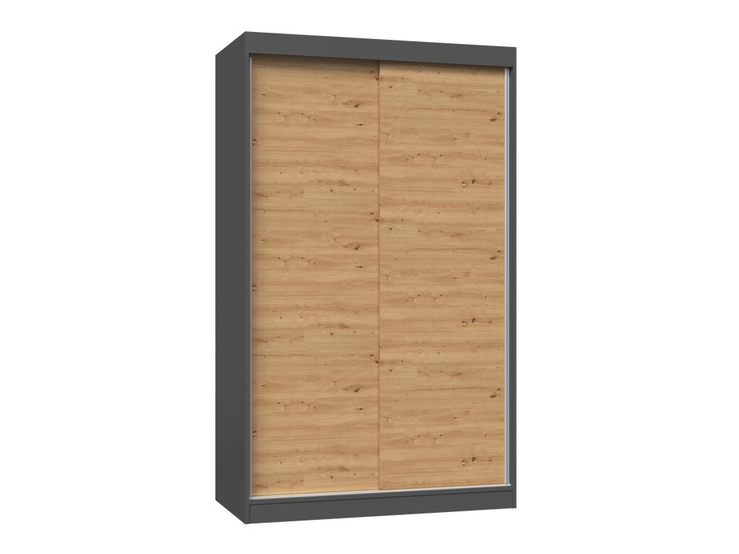 Kledingkast Mandeville 159 (Antraciet + Artisan eiken)