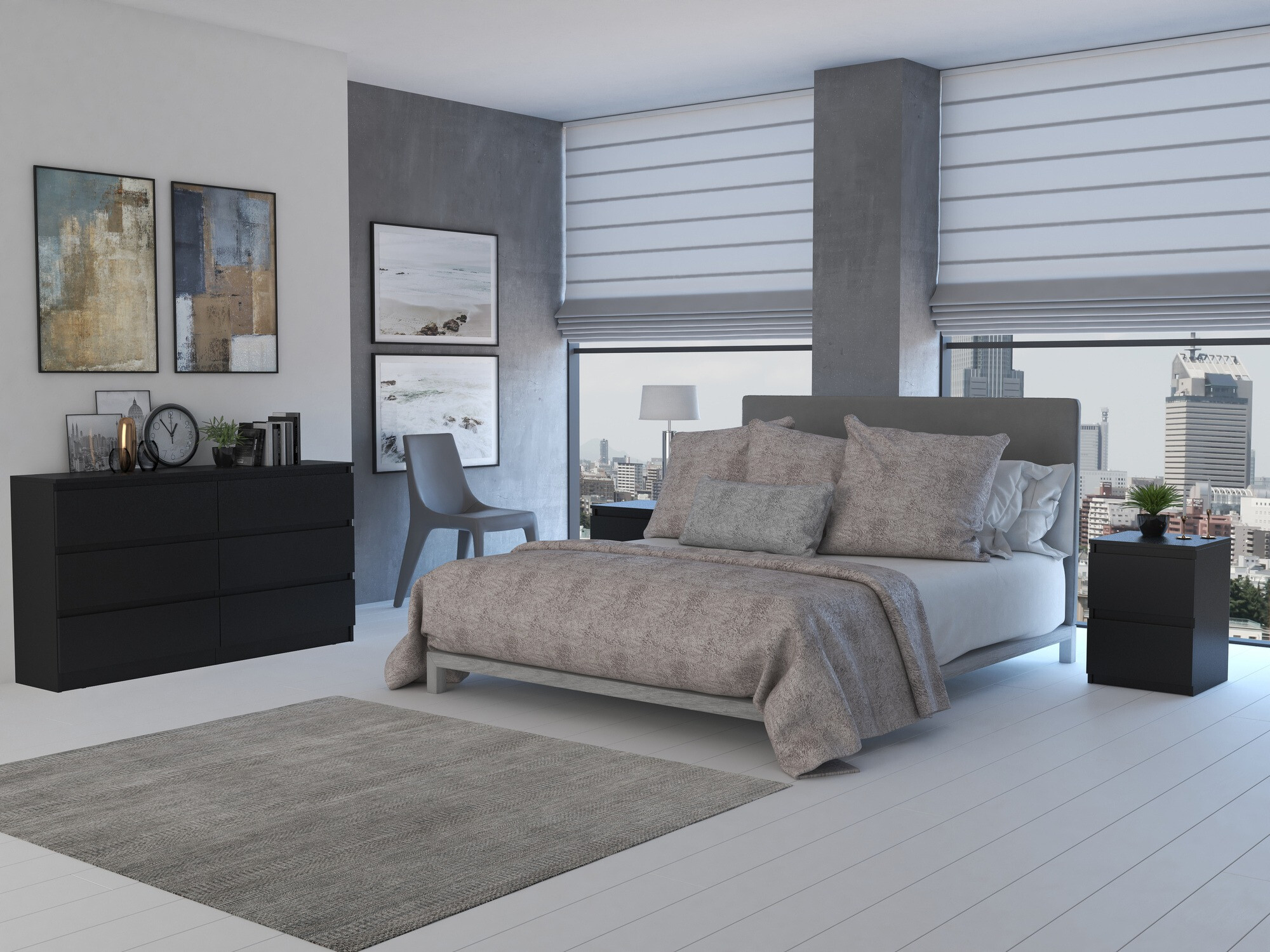 Ladekast Elbvelu 102 (Zwart)