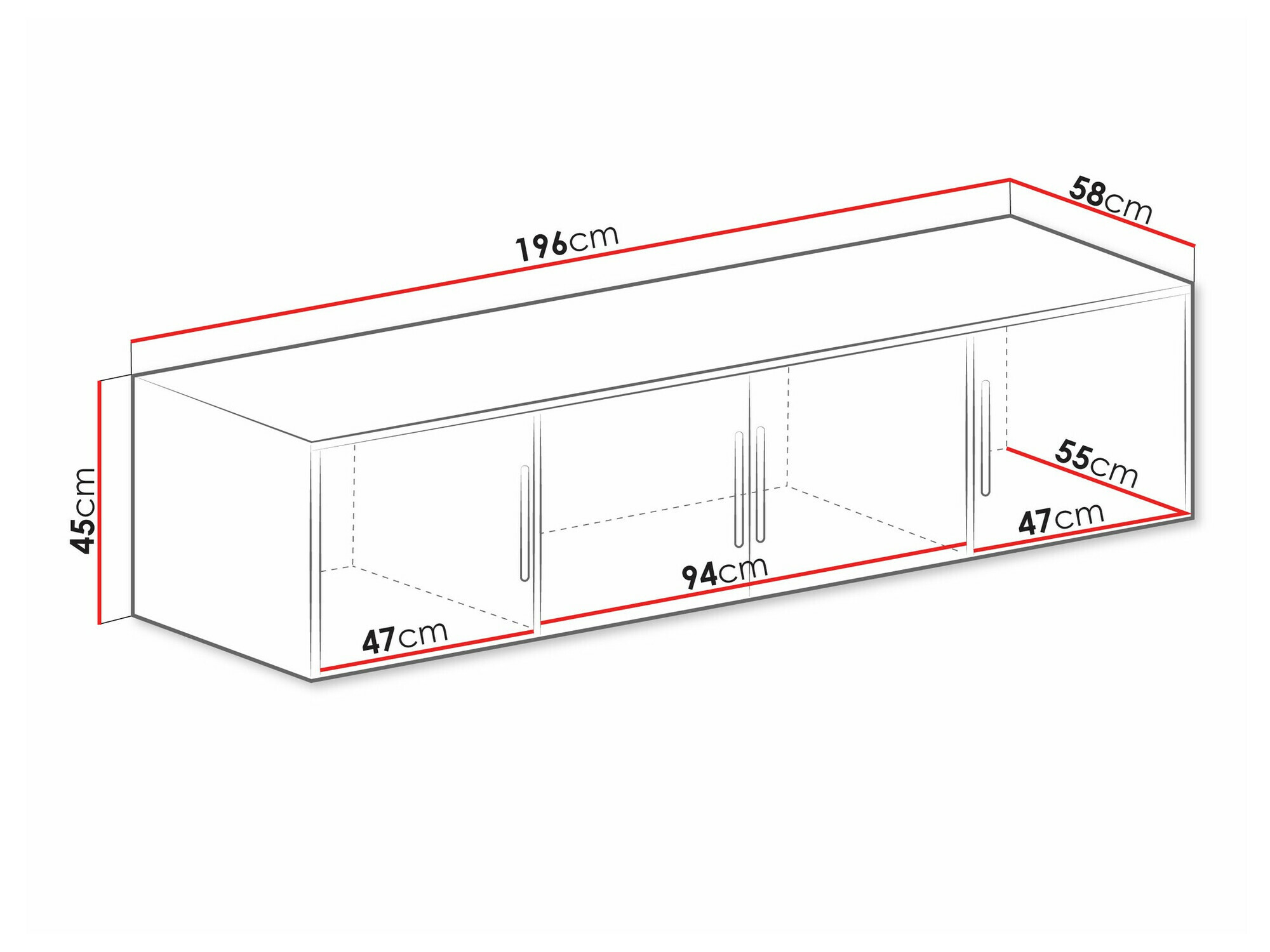 Dressoir Dortivu 146 (Wellington eik)