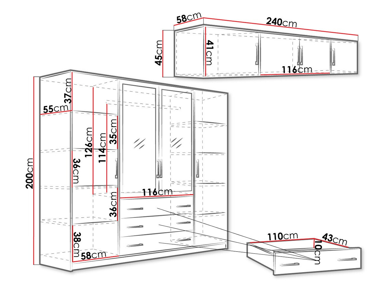 Kledingkast Dortivu 151 (Aanwezig)