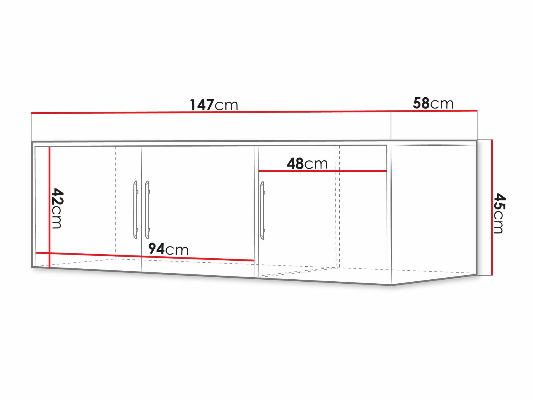 Dressoir Dortivu I (Wit)