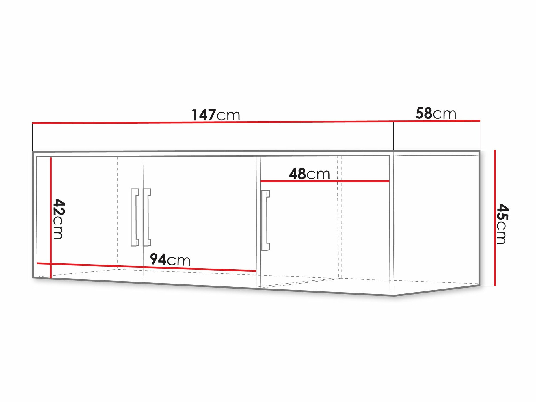 Dressoir Dortivu 152 (Paars)