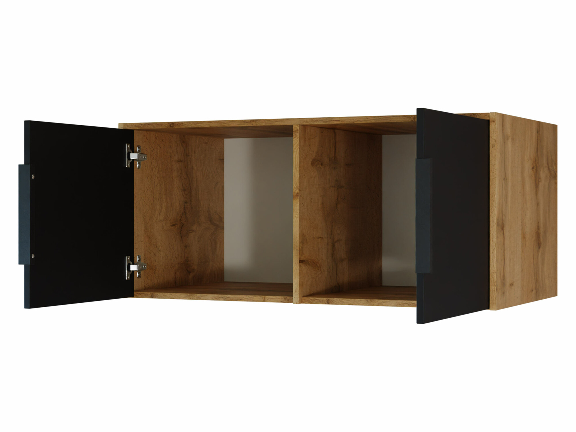Kledingkast Enolevo 104 (Wotan eik + Zwart)