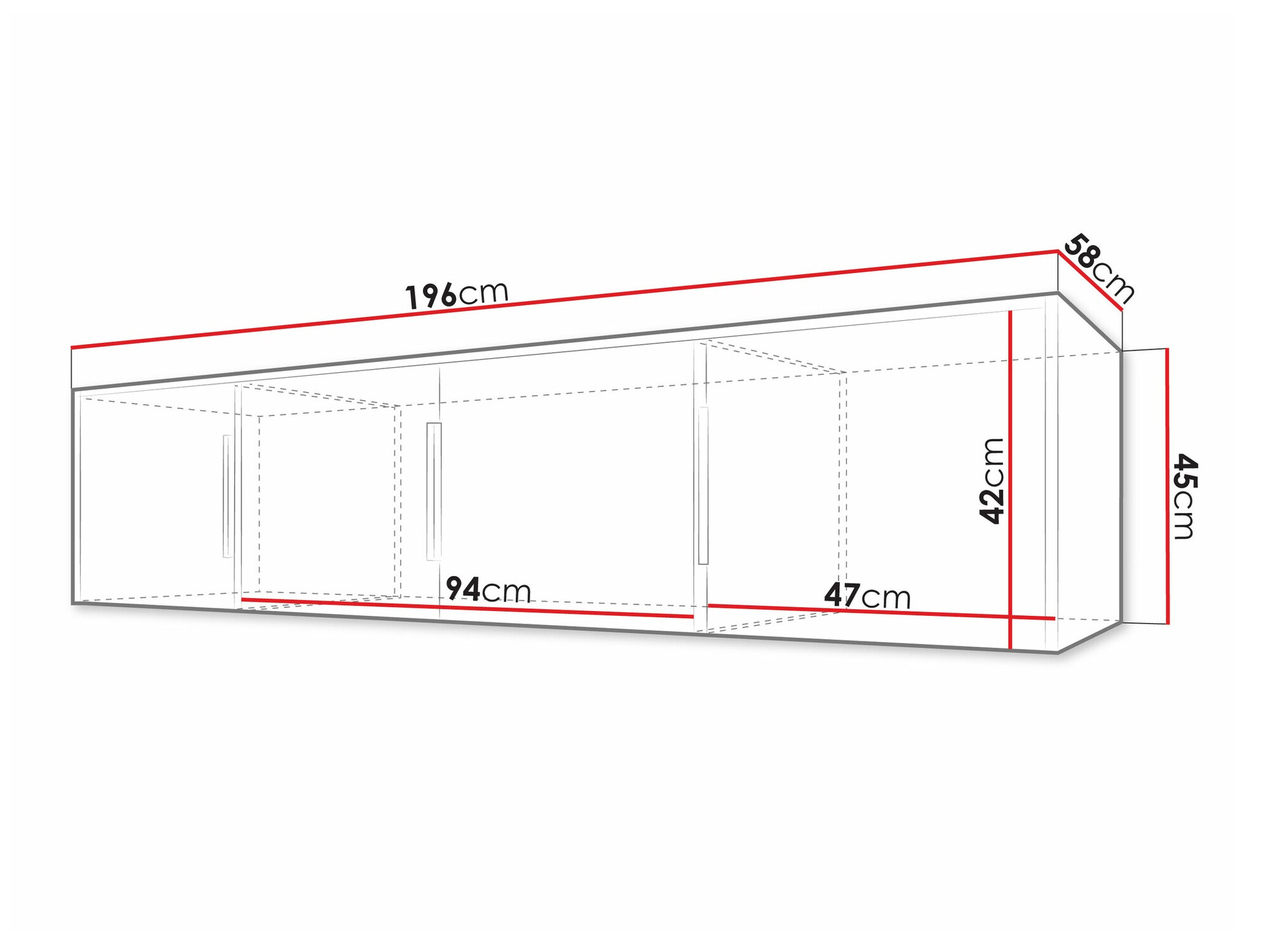 Dressoir Collis II (Wotan eik + Zwart)